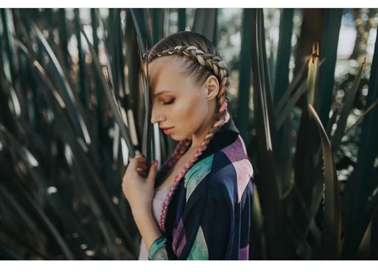 blonde and pink dutch braids festival hairstyle