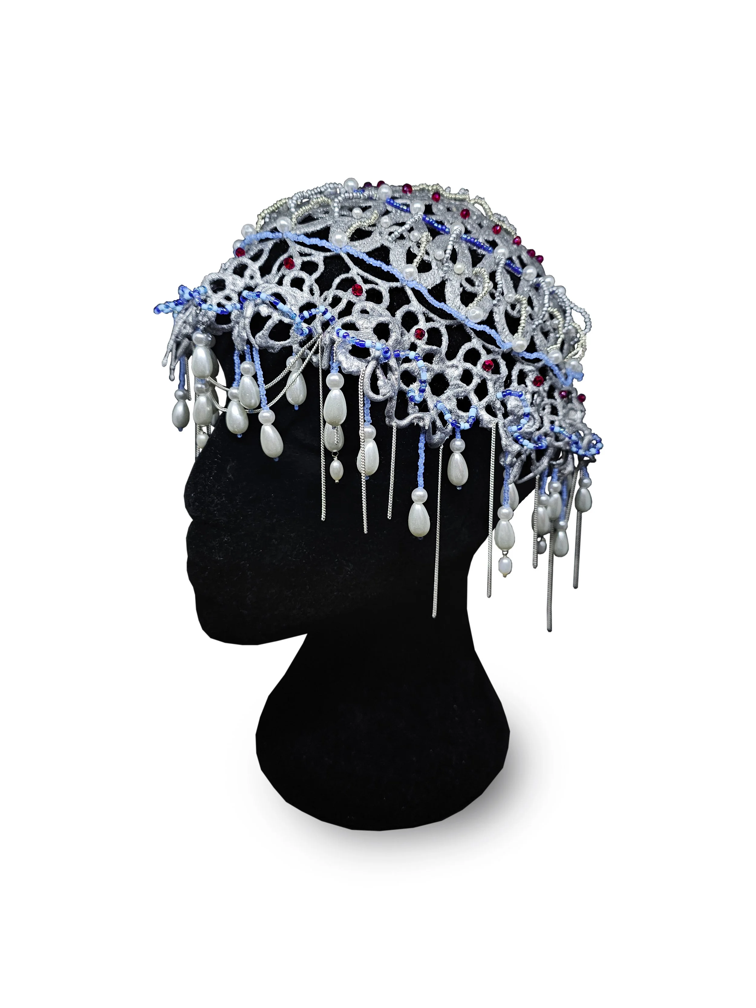 Echoes of Kabuszby Headpiece, 2024/25, Laceborne Collection