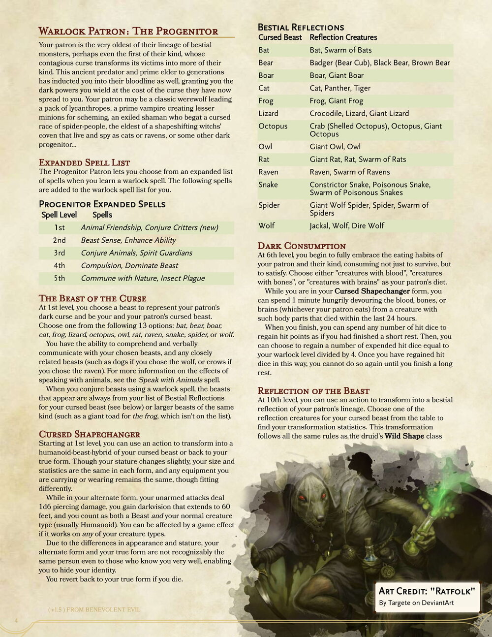 Three Subclasses For Lycanthropes And Vampires Dnd Unleashed A Homebrew Expansion For 5th Edition Dungeons And Dragons