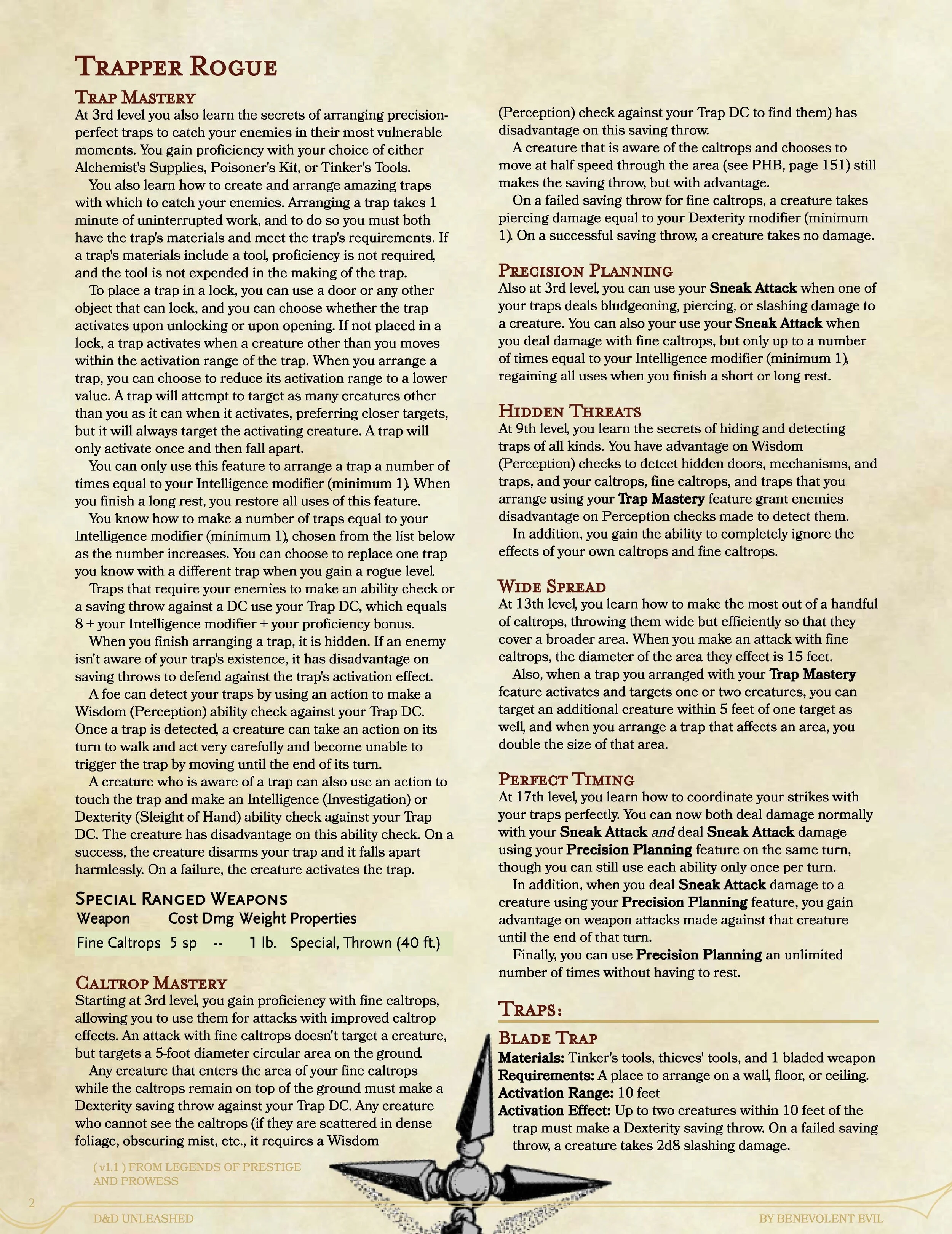 Wrangler Ranger & Trapper Rogue — DND Unleashed: A Homebrew Expansion ...