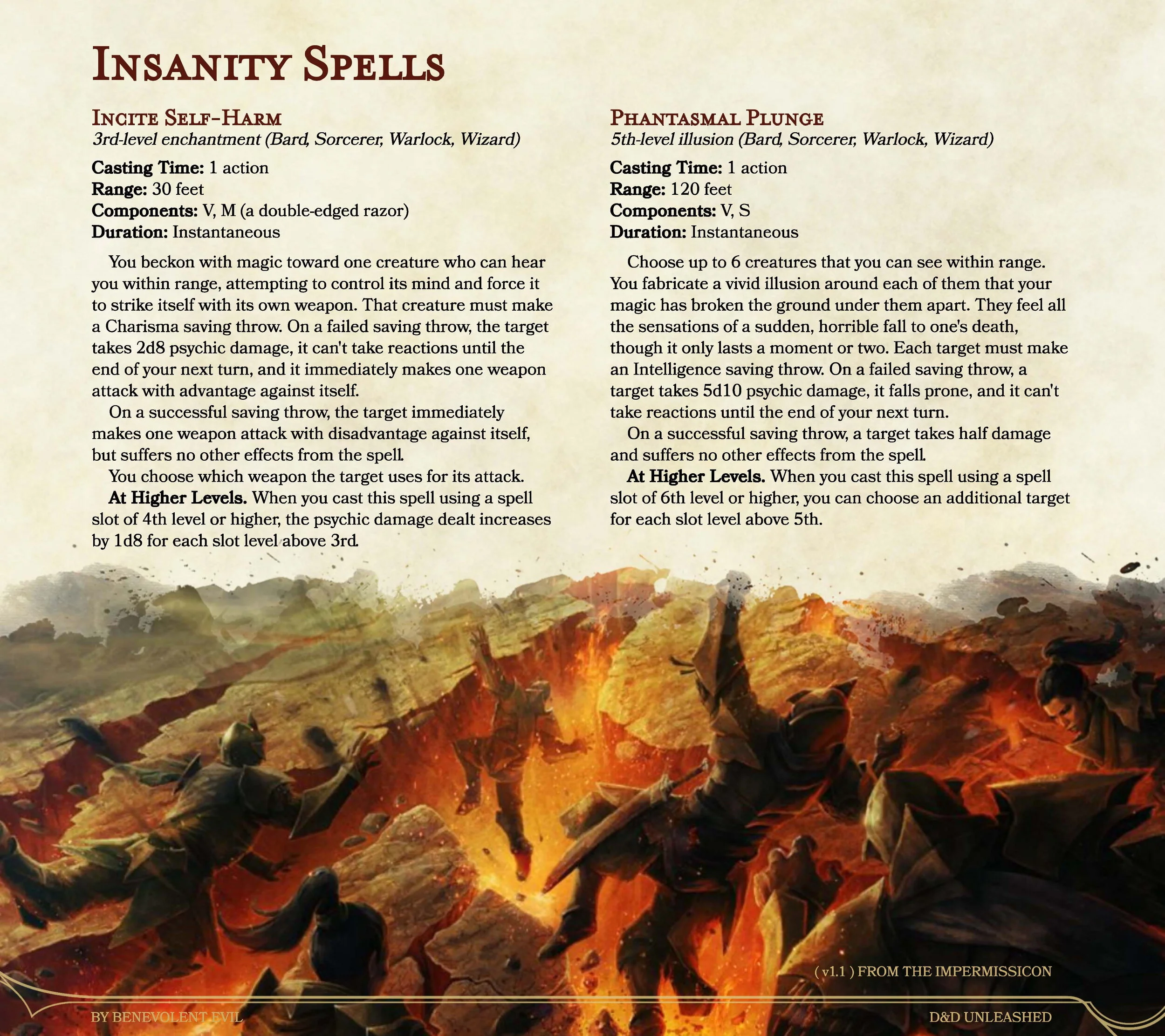 New Spells Madness Domain — DND Unleashed A Homebrew Expansion for