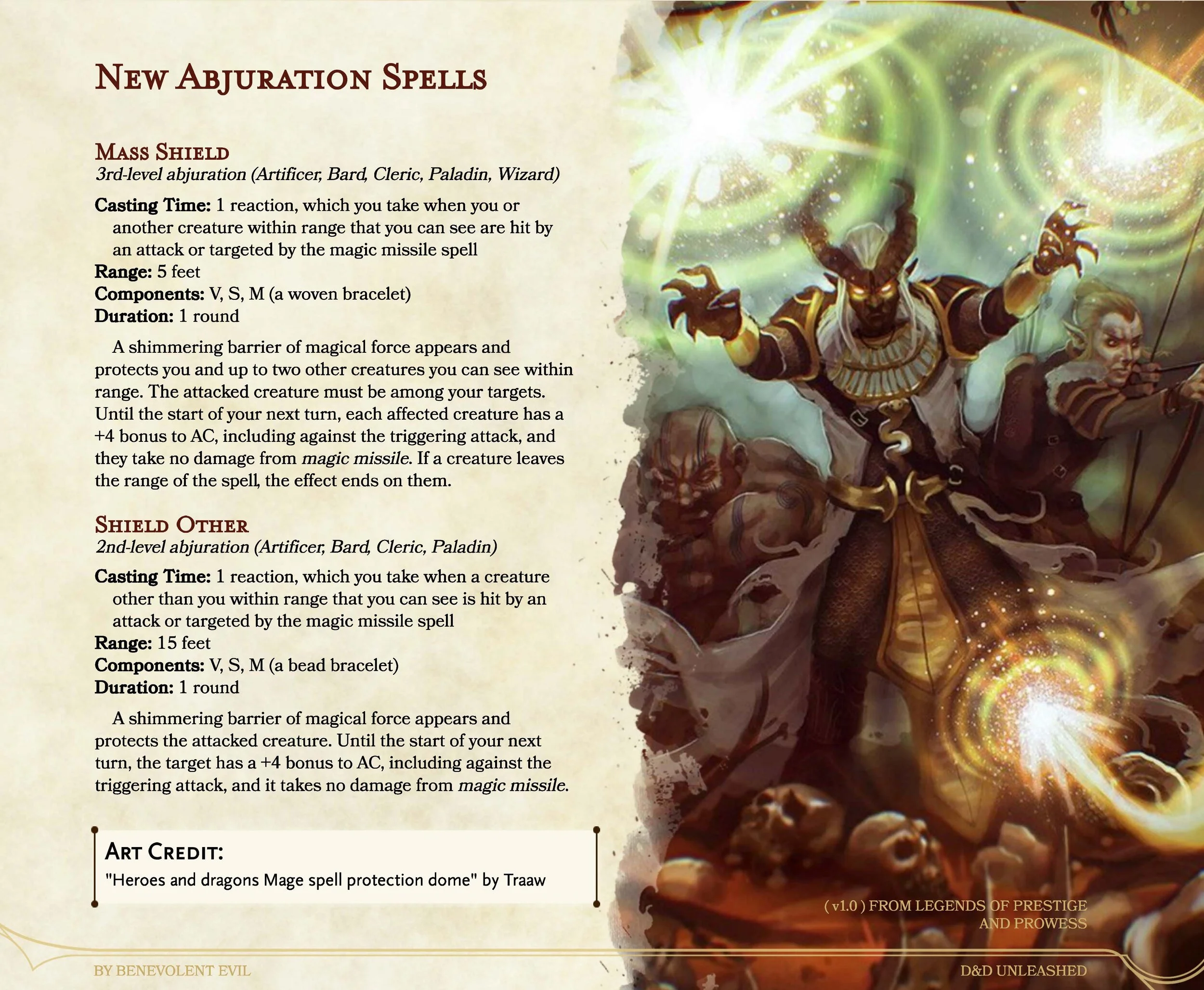 New Spells Greater Shields — DND Unleashed A Homebrew Expansion for