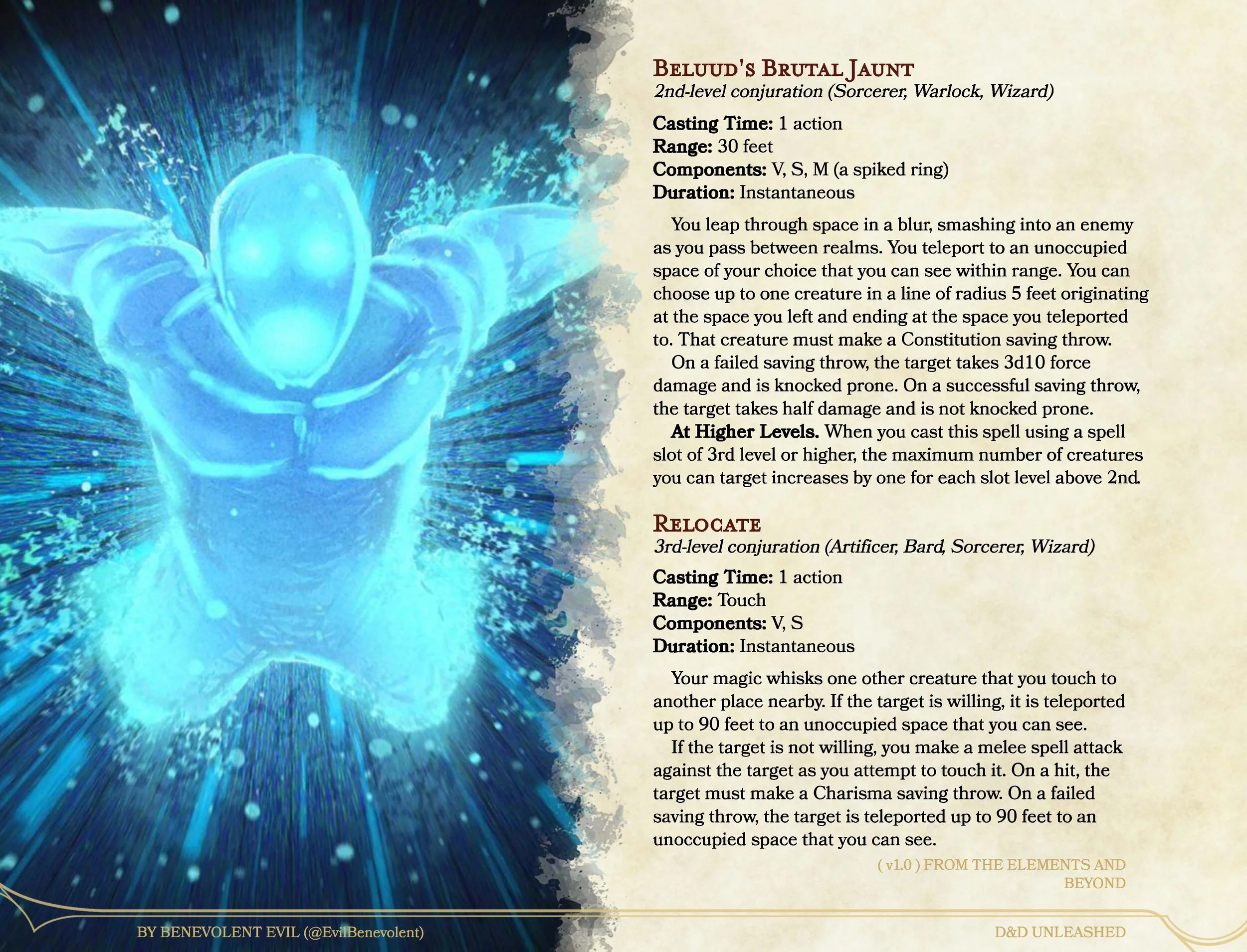 New Spells Offensive Teleportation — DND Unleashed A Homebrew