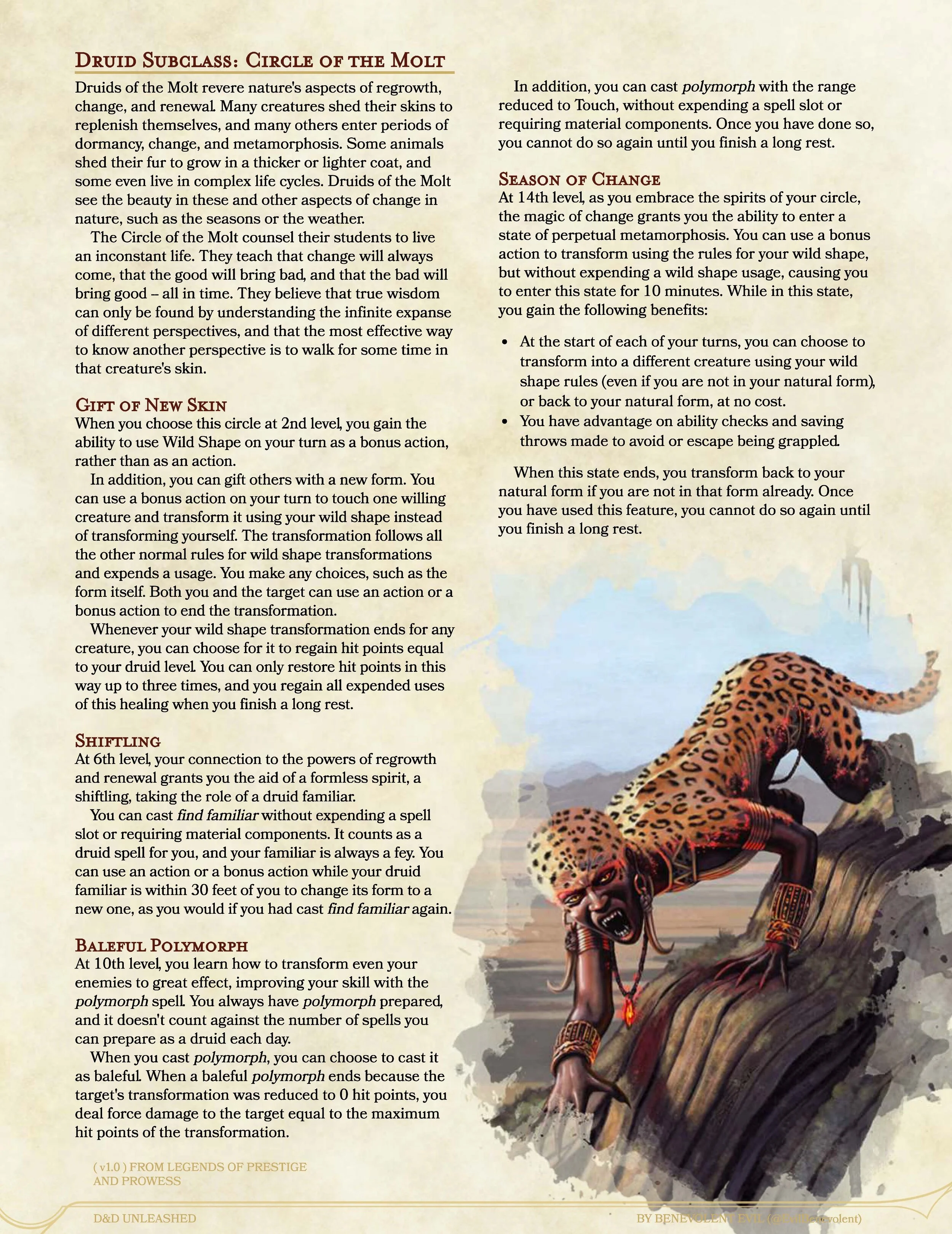 The Circle of the Molt (Druid)
