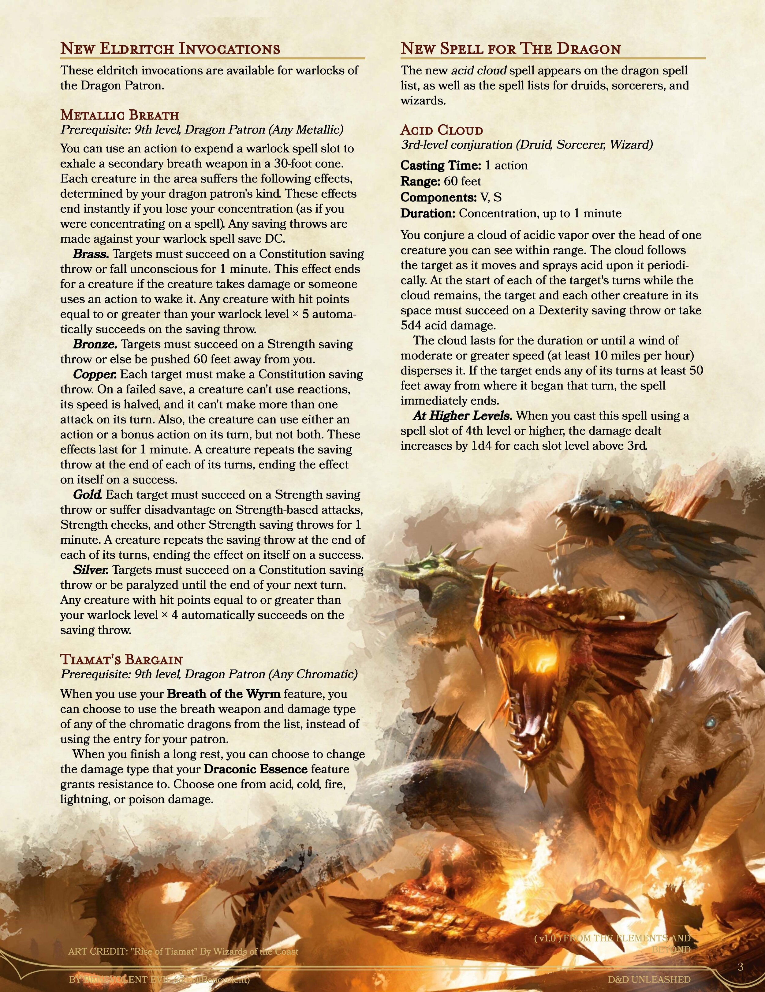 The Dragon Patron (Warlock) — DND Unleashed: A Homebrew Expansion for