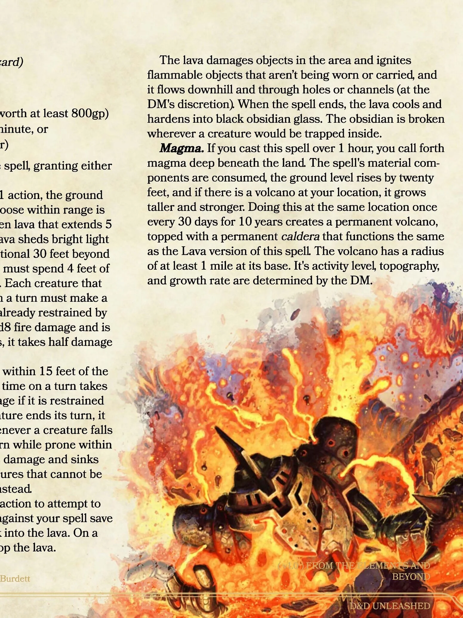 New Spell: Caldera