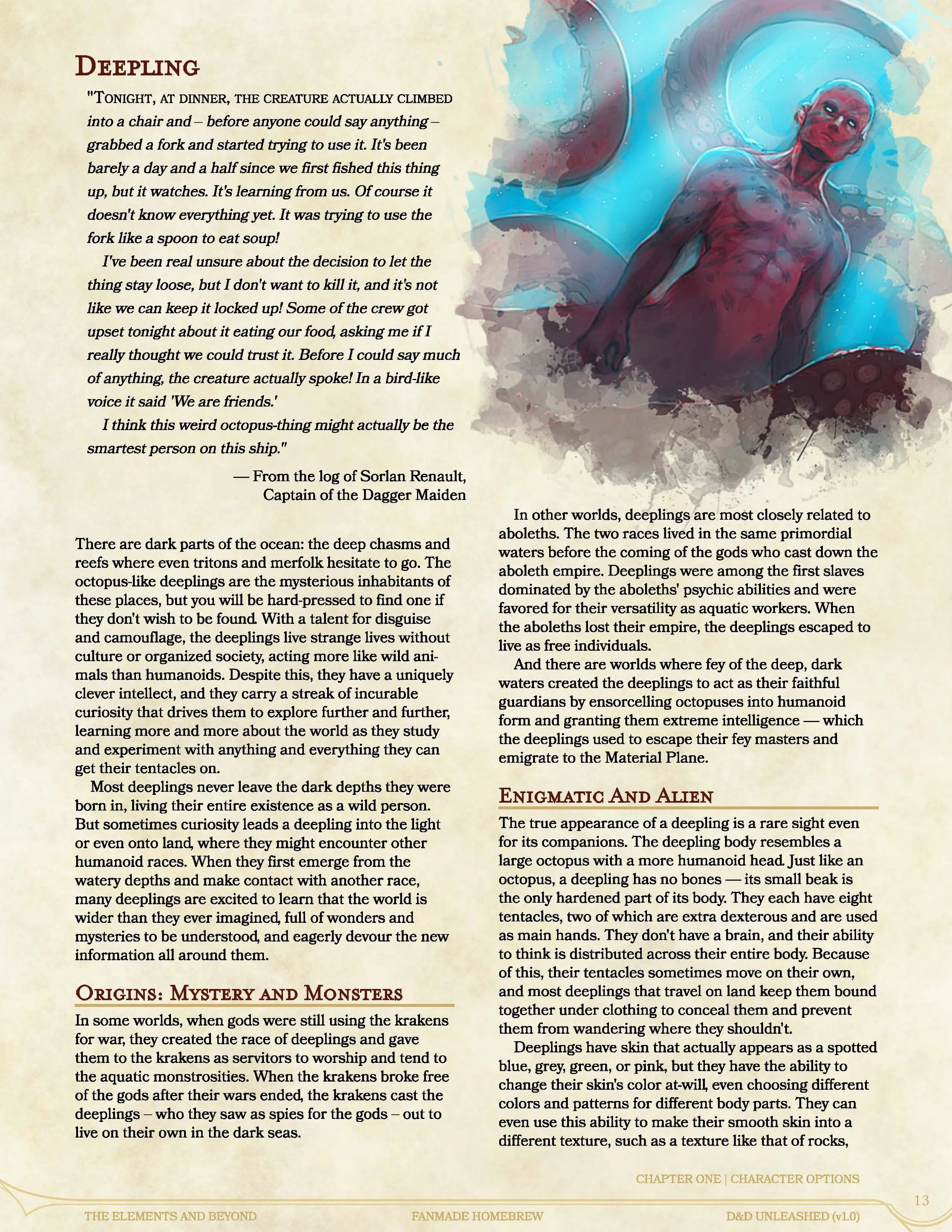 The Elements and Beyond (v1.0) — DND Unleashed A Homebrew Expansion