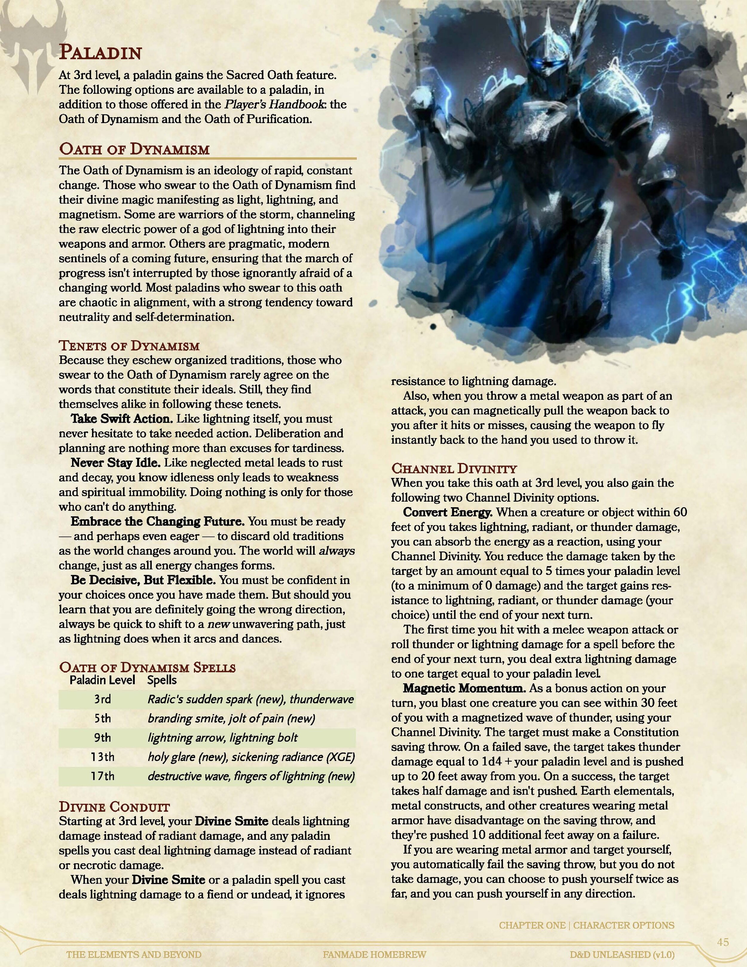 Lightning, Storms, and Electricity — DND Unleashed: A Homebrew Expansion  for 5th Edition Dungeons and Dragons