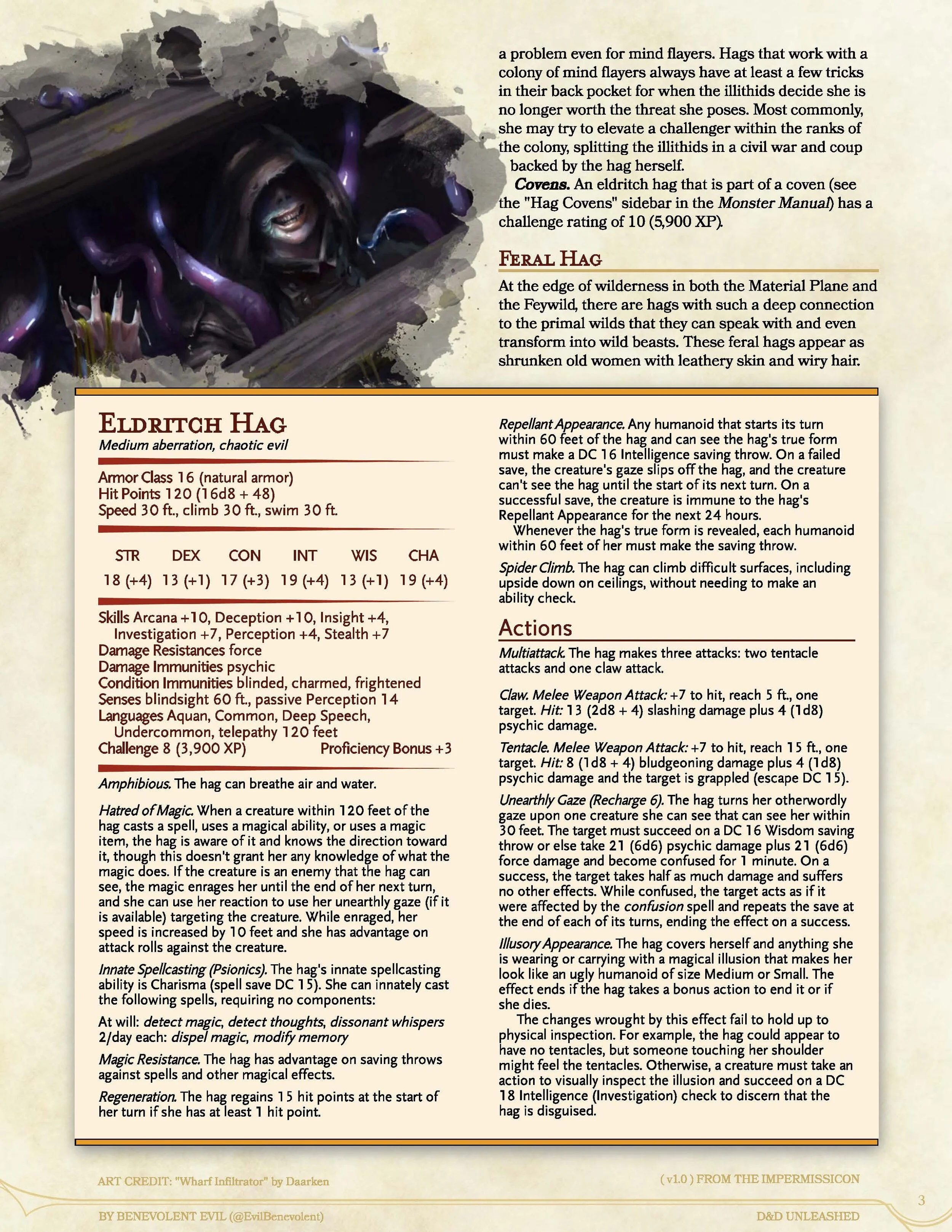 New Monsters More Horrific Hags DND Unleashed A Homebrew Expansion D D Unleashed Horrific Hags (v1 0) Page 3