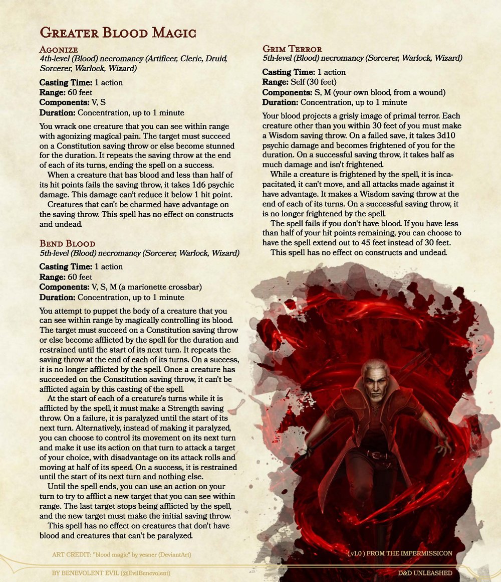 New Spells: Bad Luck Curses — DND Unleashed: A Homebrew Expansion