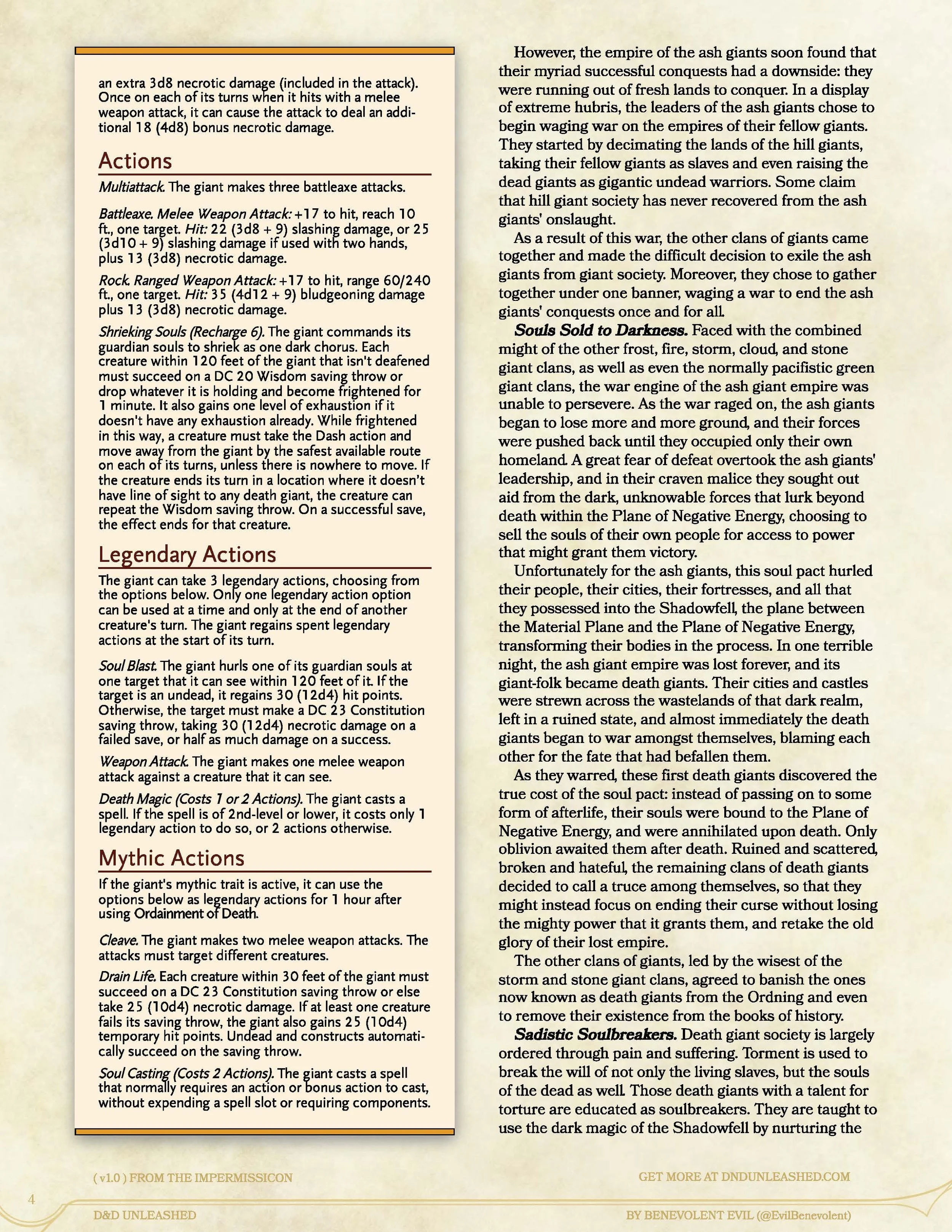 New Monsters: Death Giants — DND Unleashed: A Homebrew Expansion for ...
