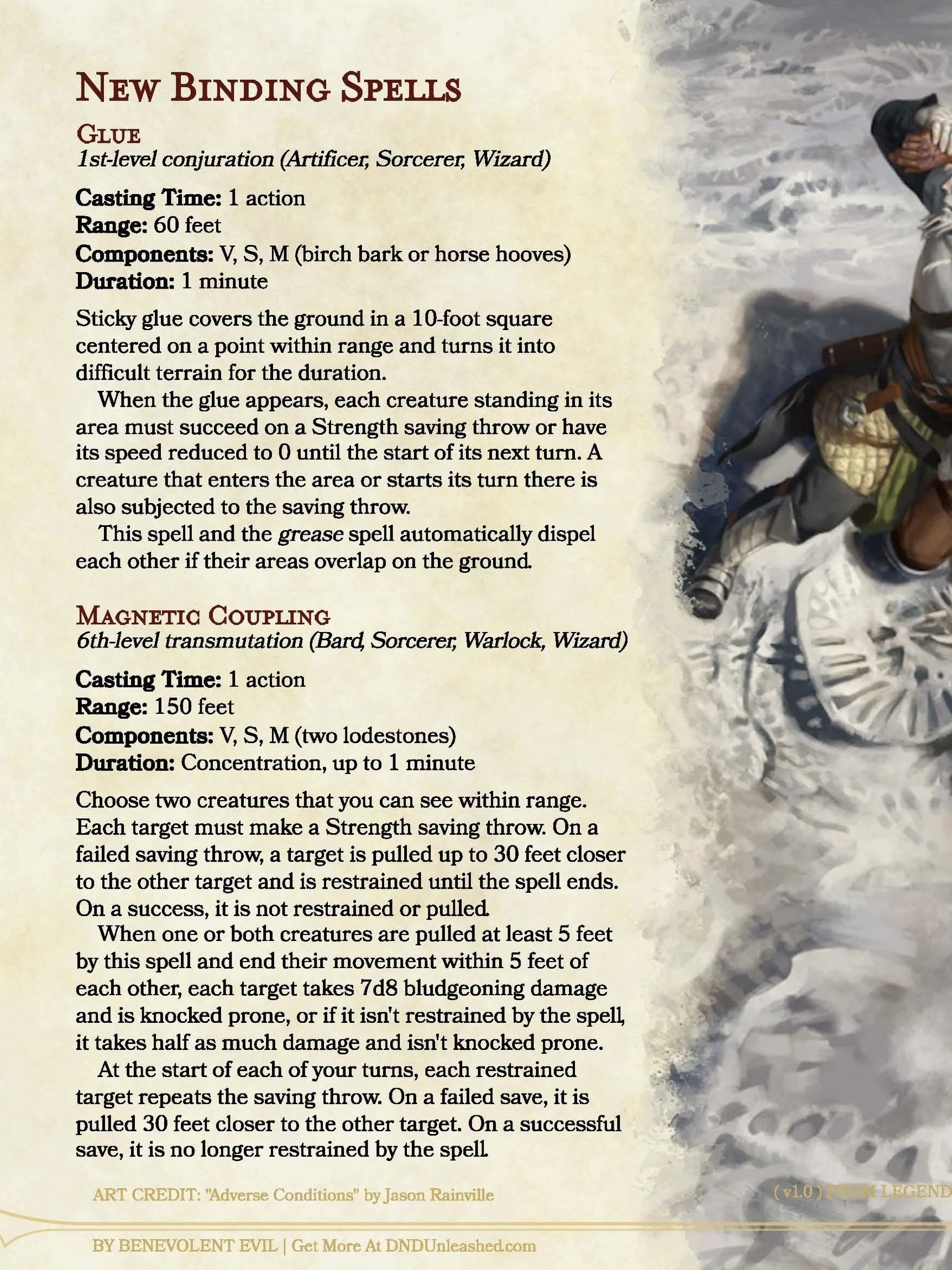 New Spells: Glue &amp; Magnetic Coupling