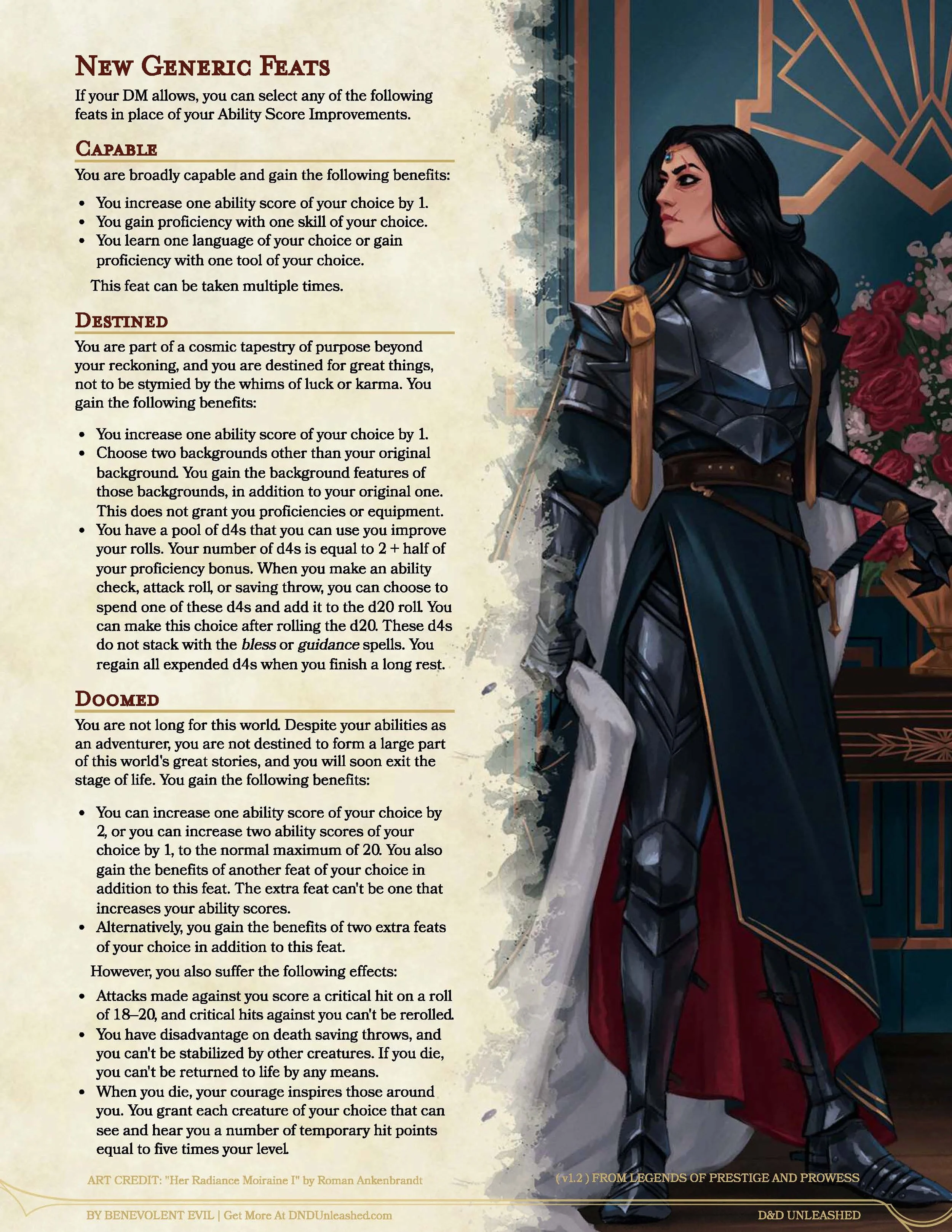 Feats: Capable, Destined, &amp; Doomed (Updated)