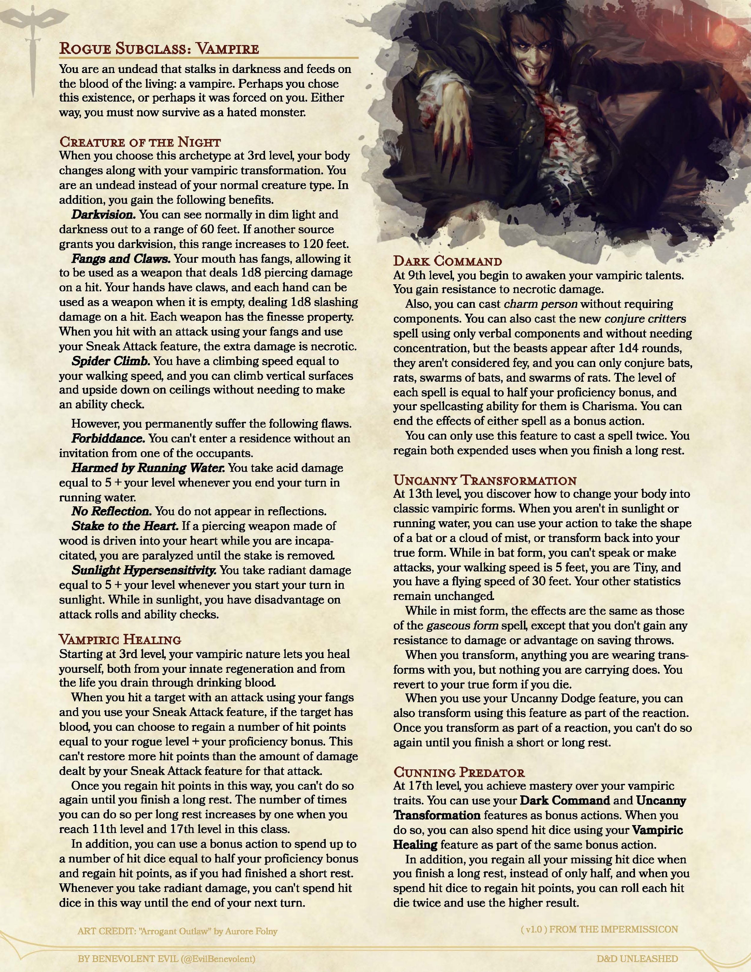 Playing As a Vampire in D&D - Posts - D&D Beyond