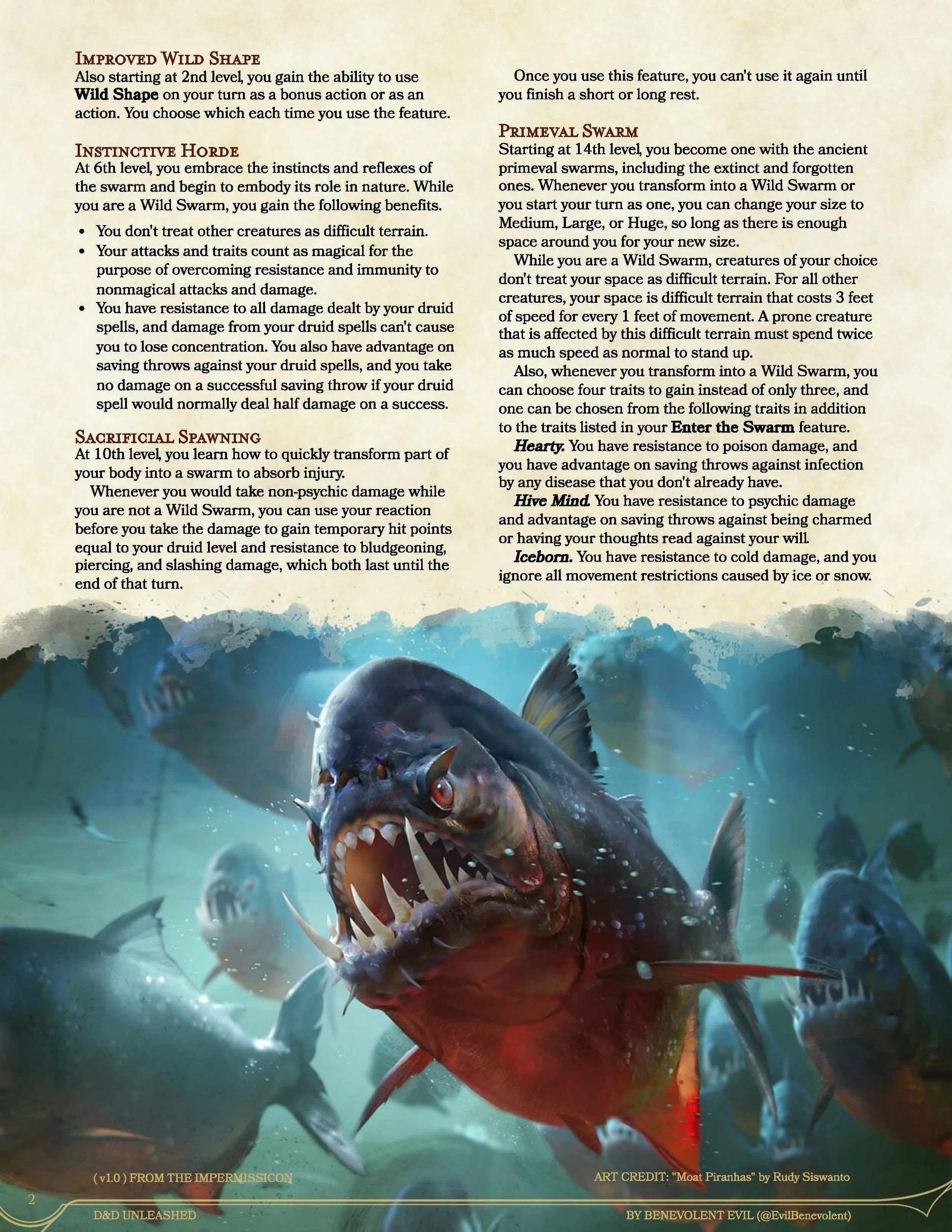 Circle of the Swarm (Druid) — DND Unleashed A Homebrew Expansion for