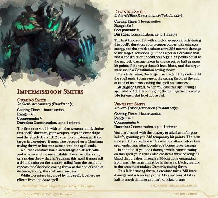 New Spells: Paladin Smites — DND Unleashed: A Homebrew Expansion for ...