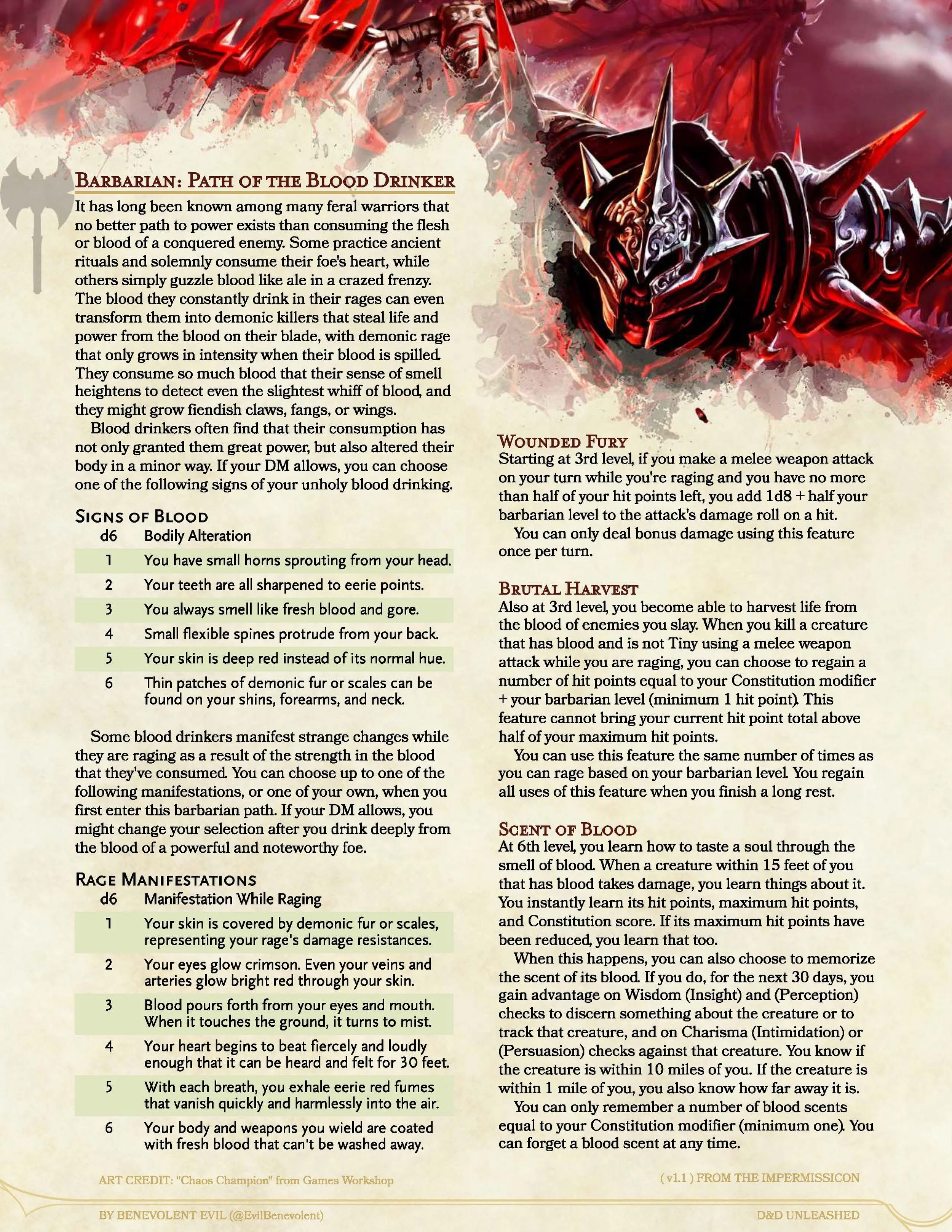 Updated Vampiric Barbarians โ DND Unleashed A Homebrew Expansion for