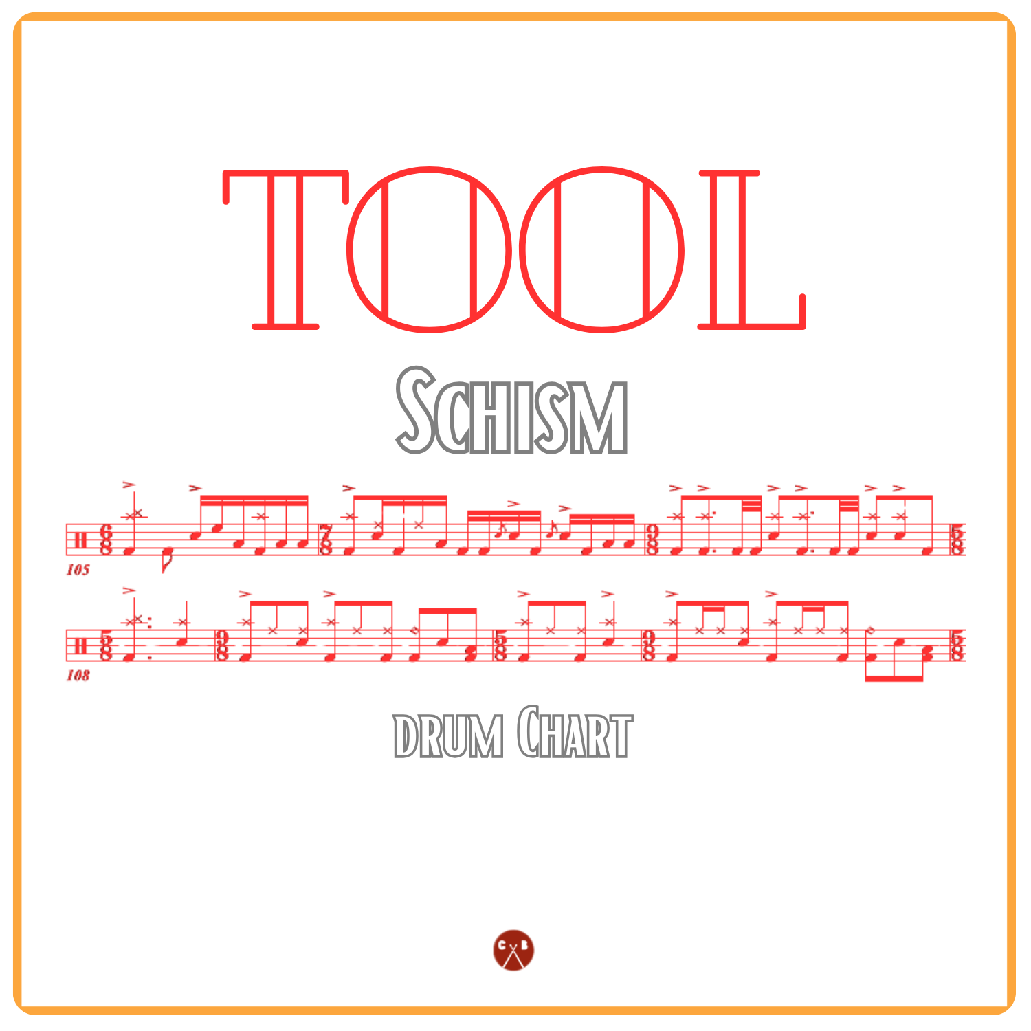 Schism - Tool - Drum Chart PREMIUM
