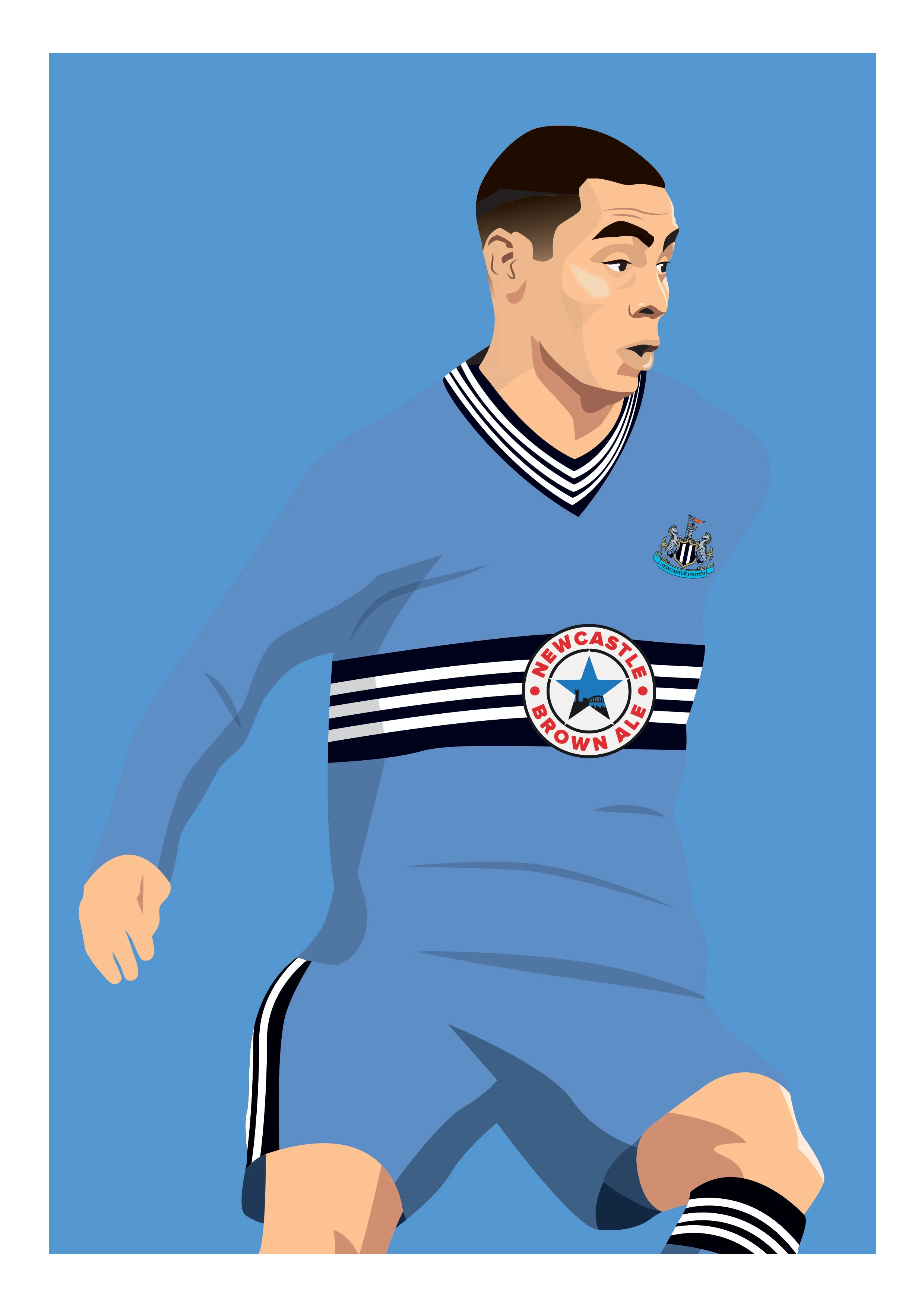 Retro Almiron Newcastle United Poster