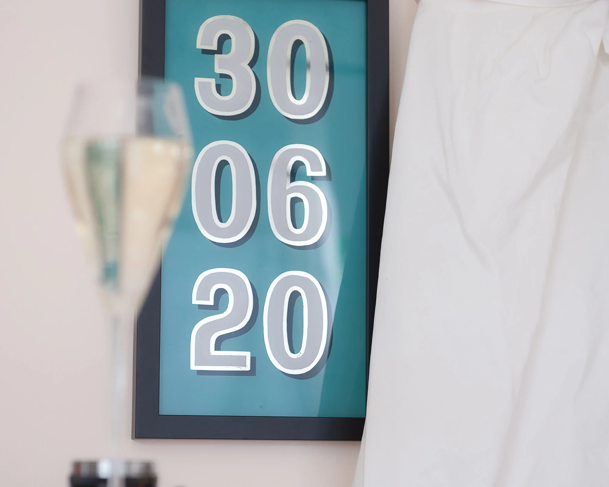 Personalised Handmade Gold Date Sign