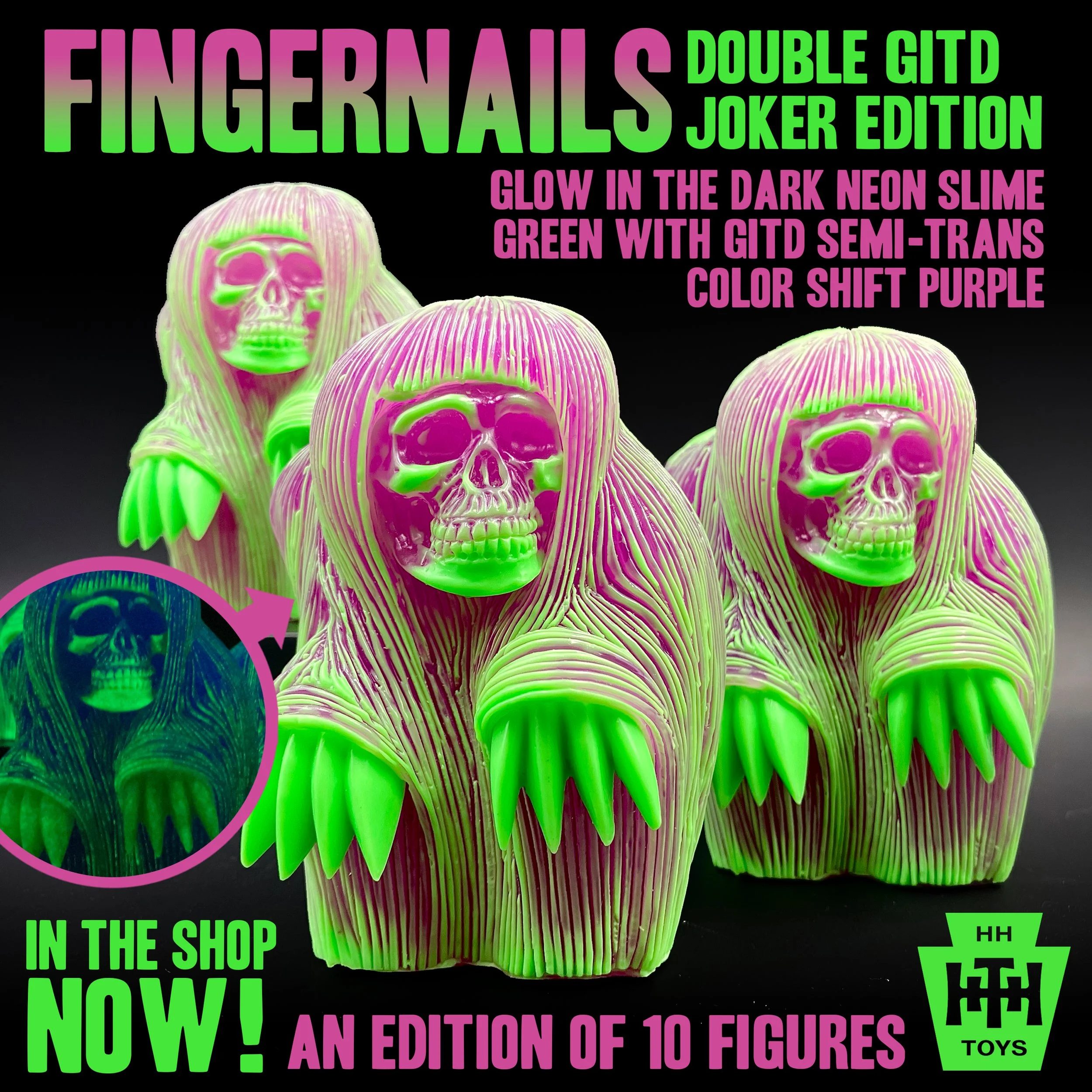 FINGER NAILS // Joker Edition DOUBLE GLOW!