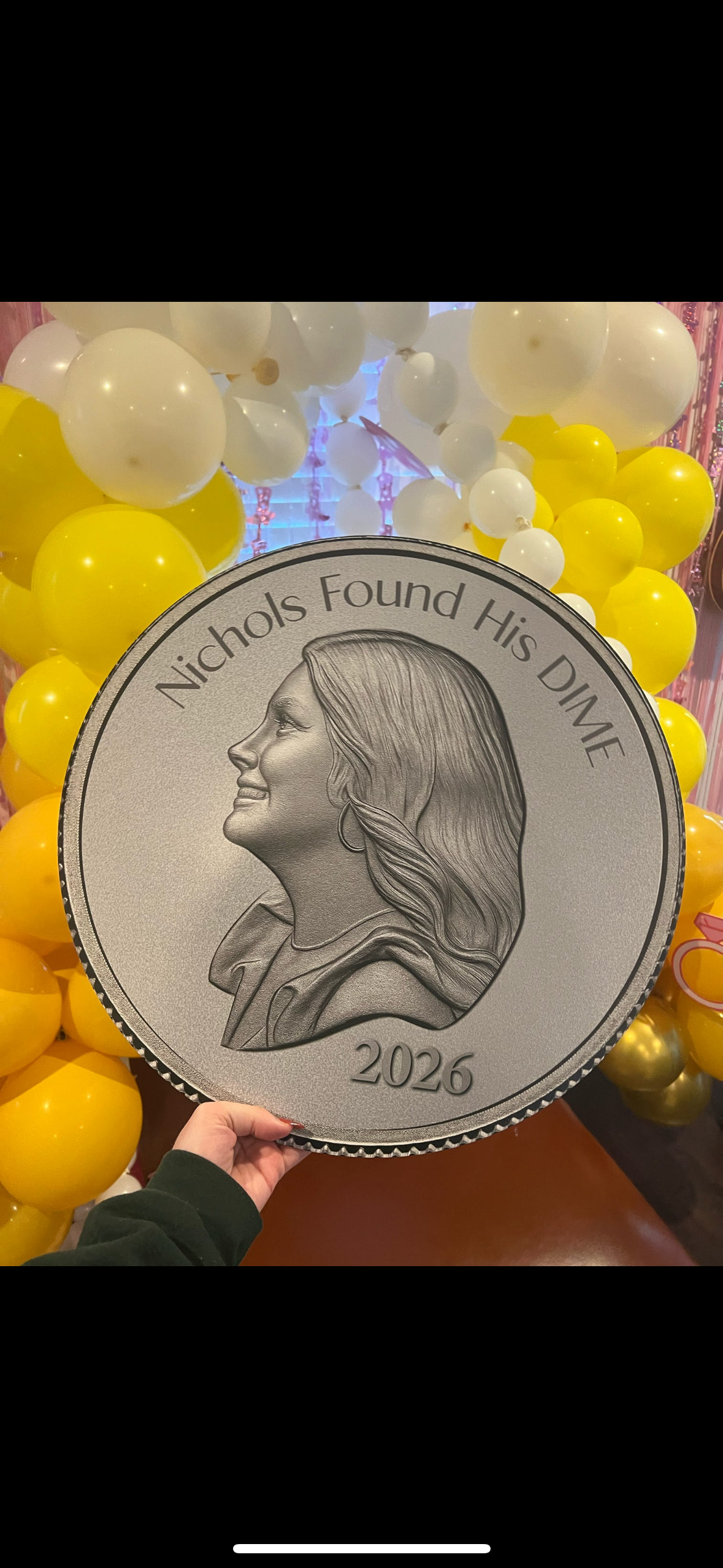 Custom “Nichols Found His Dime” Coin Prop
