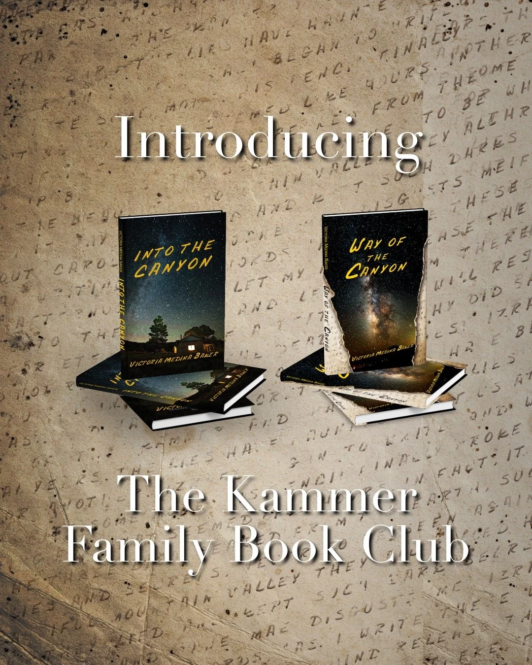 I&rsquo;m excited to share that I'm starting something new, The Kammer Family Book Club, a chance to chat about Into the Canyon and Way of the Canyon, ask your questions, and talk about the characters we&rsquo;ve all come to know.

If you&rsquo;d lik