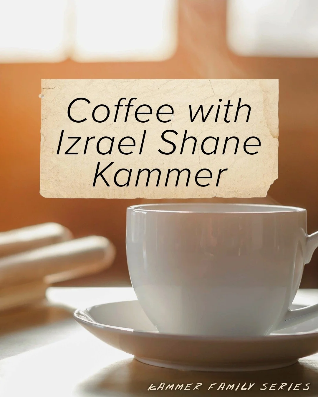 A while back, I shared this concept of imagining having coffee with one of my characters. I talked about Suzanah in that blog. As I think about this again, I choose to have coffee with Izrael. He is the main character in the series. Izrael Shane Kamm