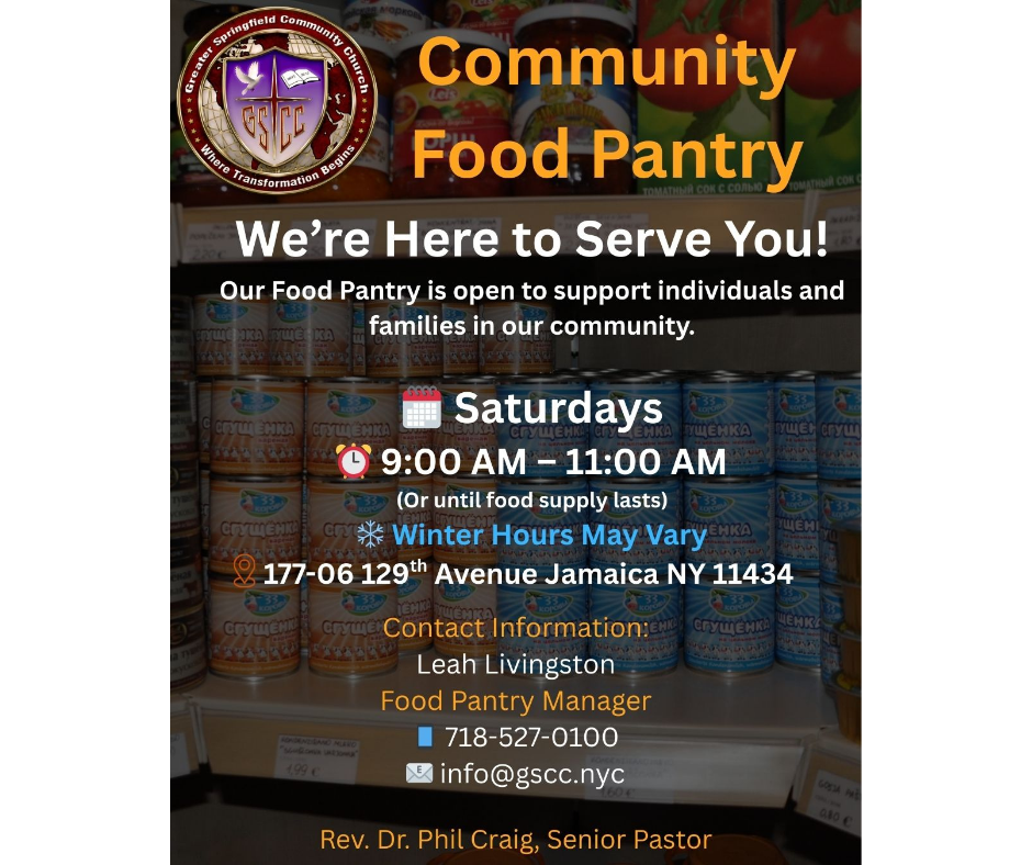 GSCC FOOD GIVE AWAY | Fridays 2pm - 4pm | Saturdays 9am - 11am