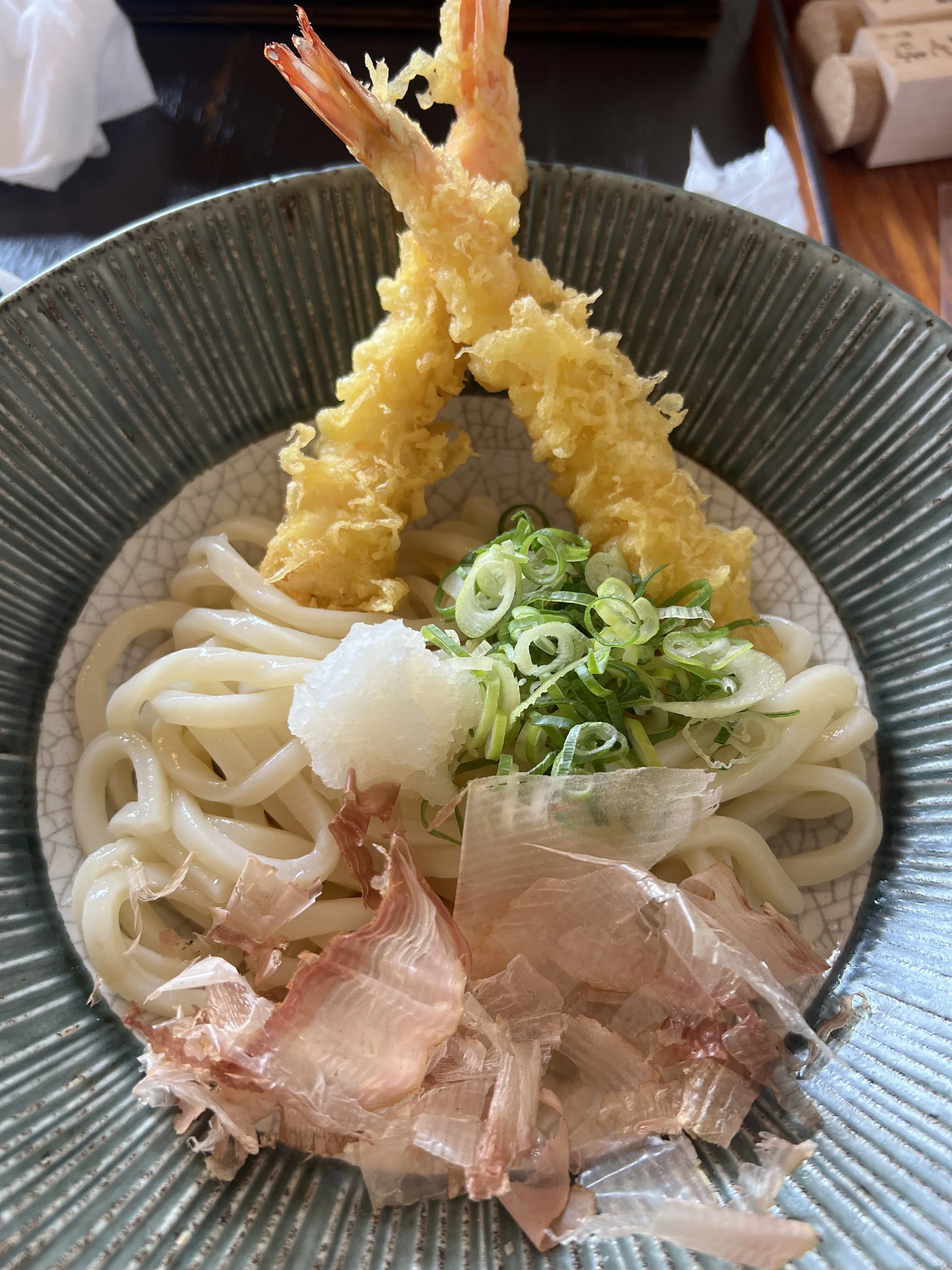 Cold udon noodles are a must-try