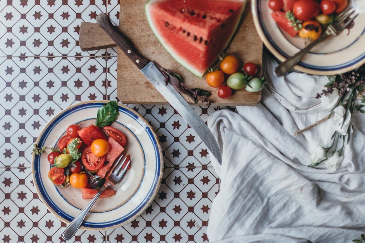 Summer in Puglia and a watermelon tomato and herbs salad 06.jpg