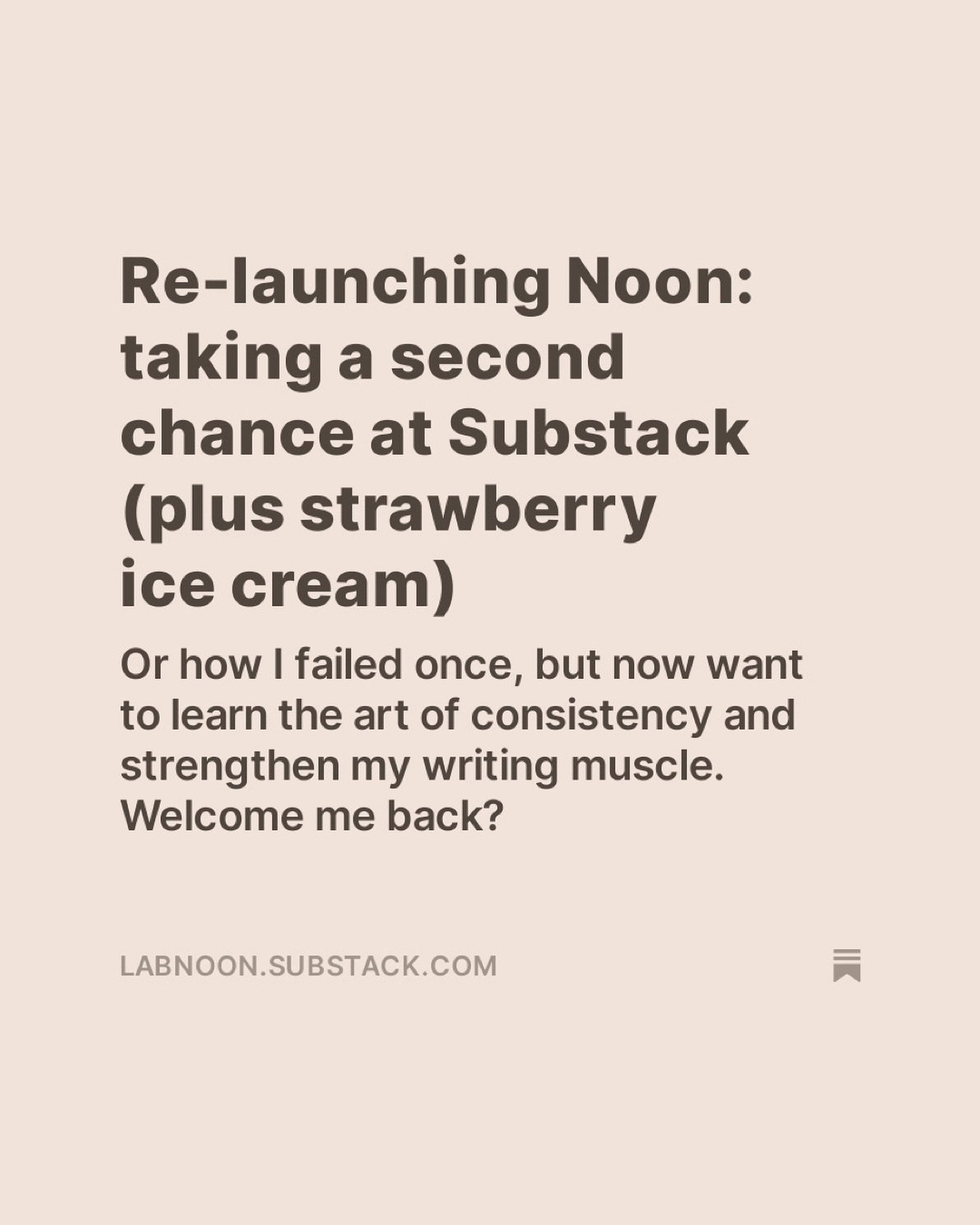 NEWS! I don&rsquo;t know how many people this will reach (ever less, lately a dozen handfuls at most, thanks for the shadowbanning IG), but I&rsquo;m taking a second attempt to get NOON, my @substack publication running again. The first round it was 