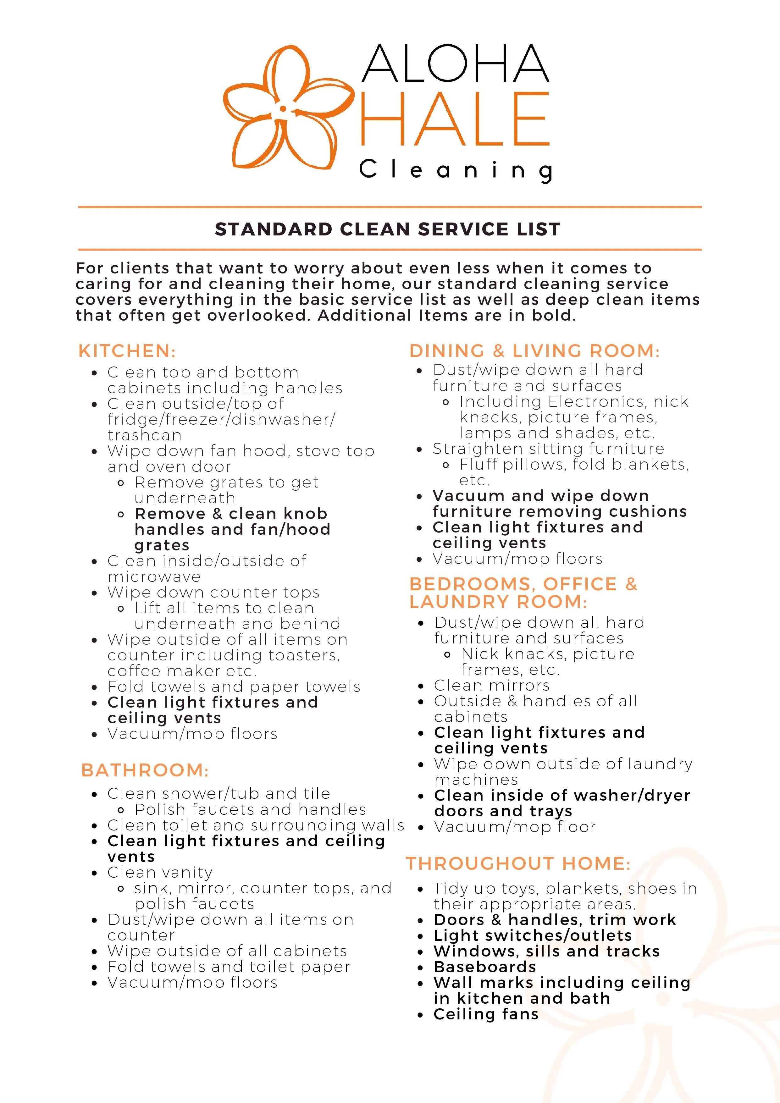 Standard Cleaning Service