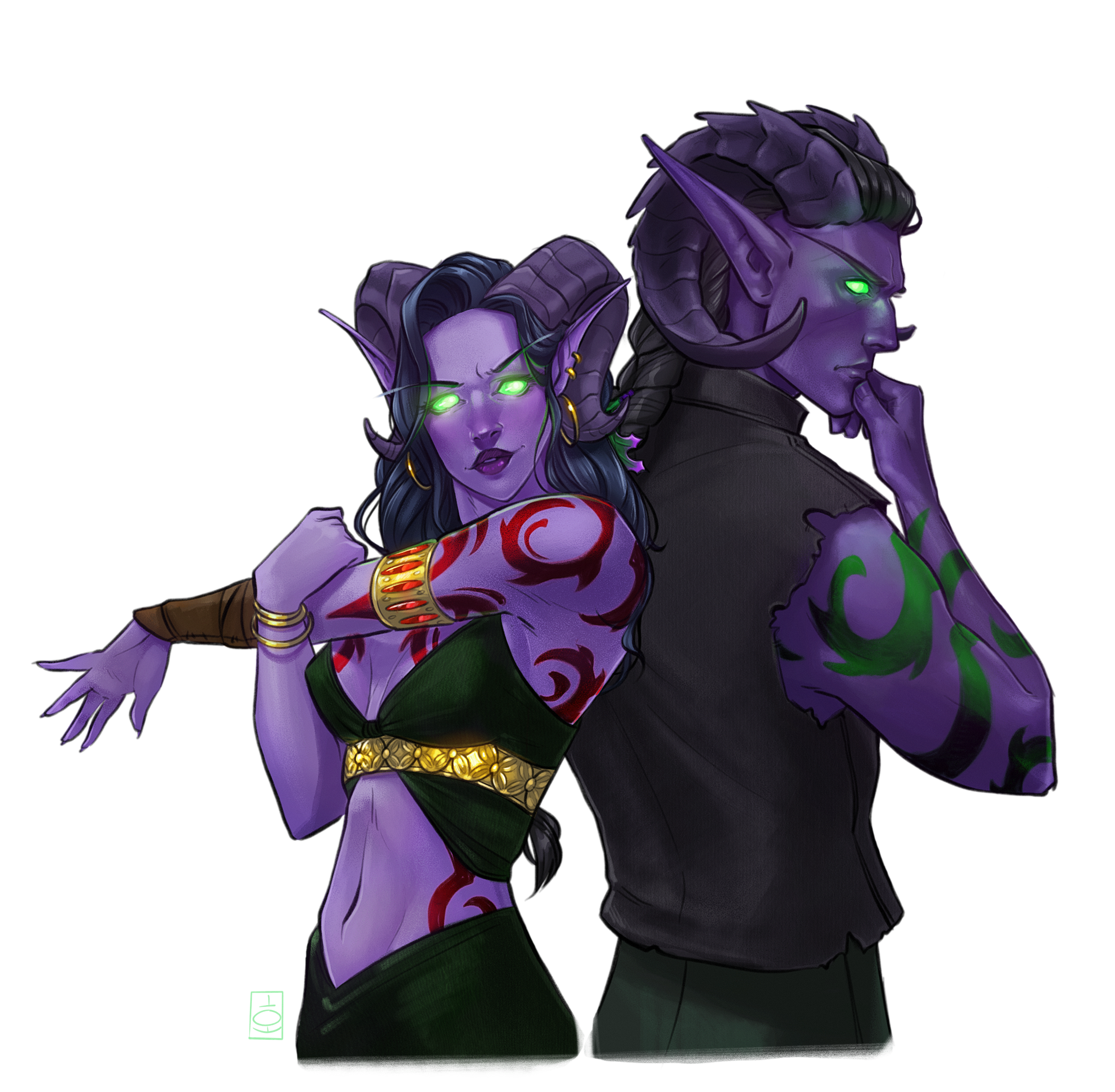 World of Warcraft Commission - Night Elf Demon Hunters