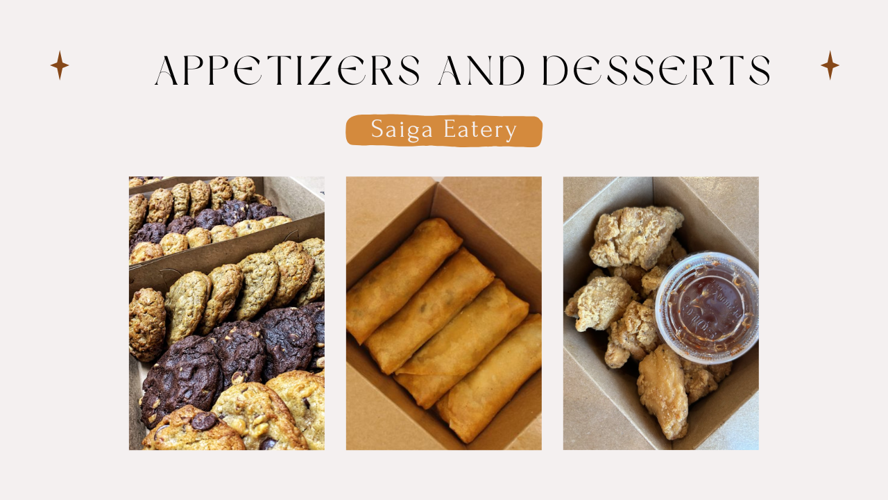 Appetizers and Desserts