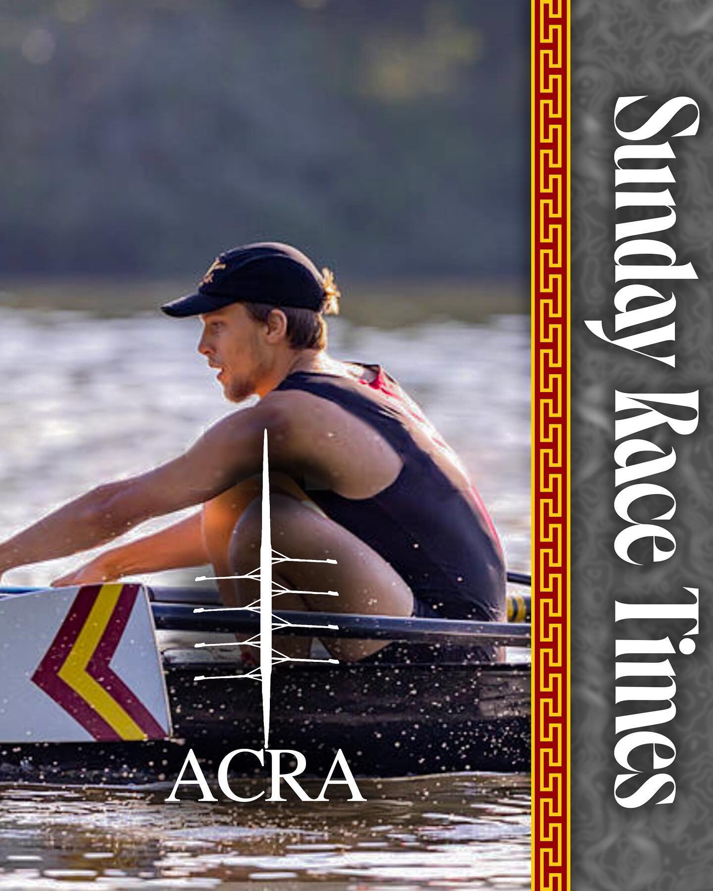 Our Final Race times of the year! Get hyped for the last day of #acra 🚣 as our V4+ competes for the gold!🥇
#row #crew #usc #fighton✌️