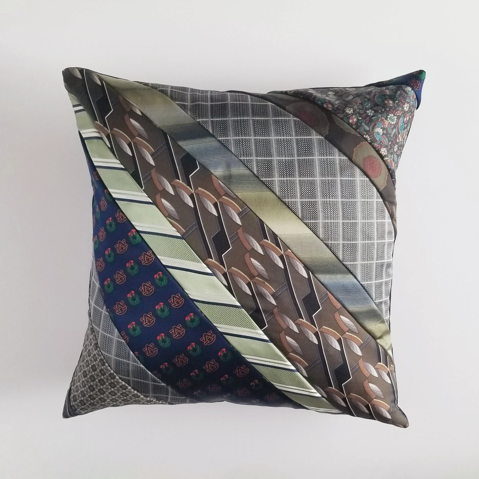 Memory Pillow made from Neckties — Memorable Handmade Gifts