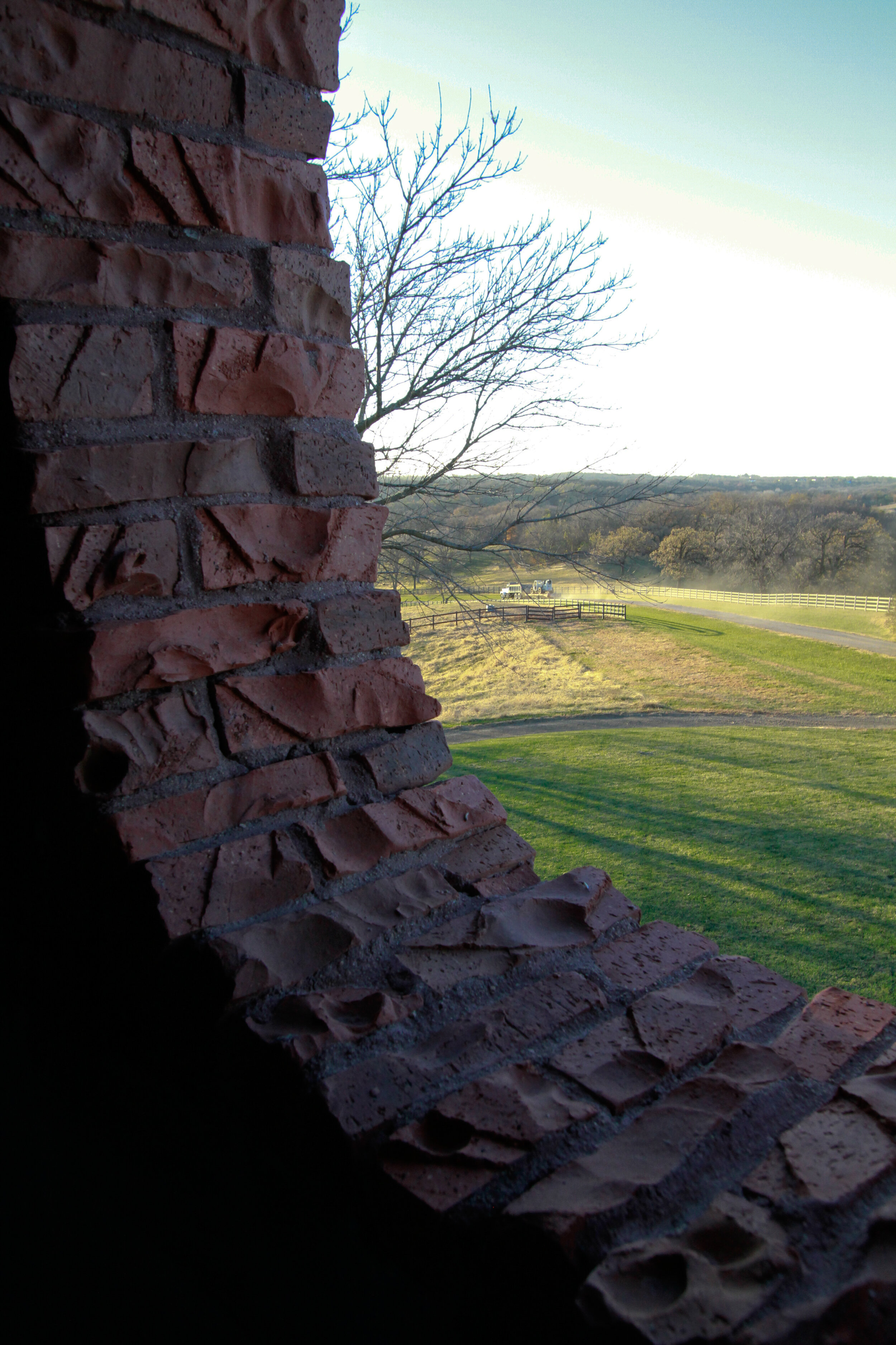 round window of silo detail view