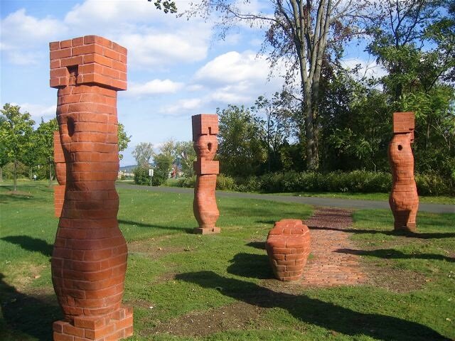 Haverstraw Trophy Park columns by Michael Morgan