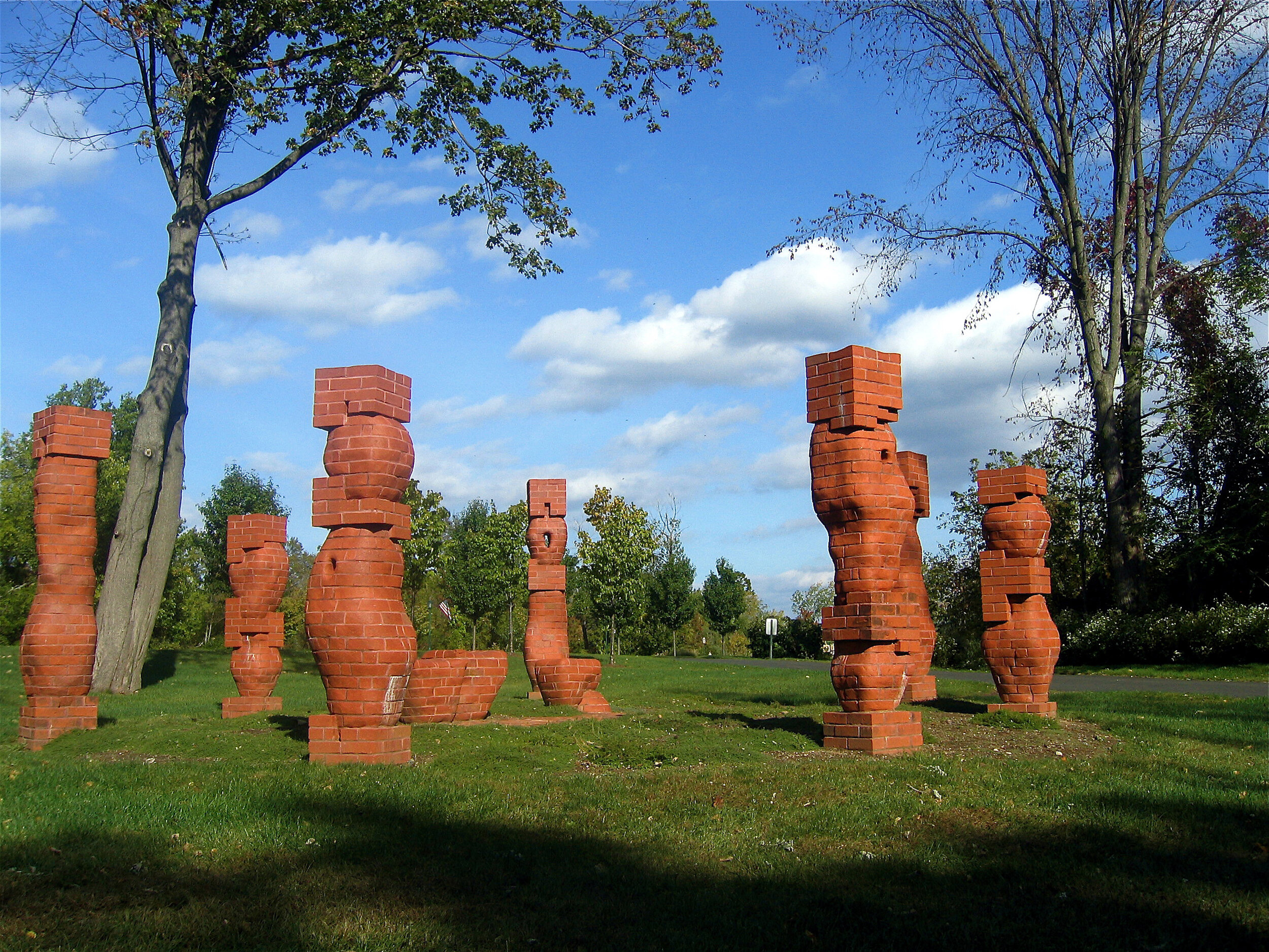 Haverstraw Trophy Park carved brick columns