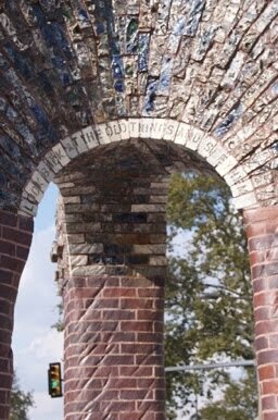 Arches of Resurgence John Coltrane quote in bricks 