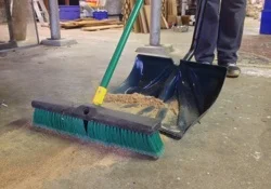 Tool Tip: Use a Snow Shovel as a Dust Pan