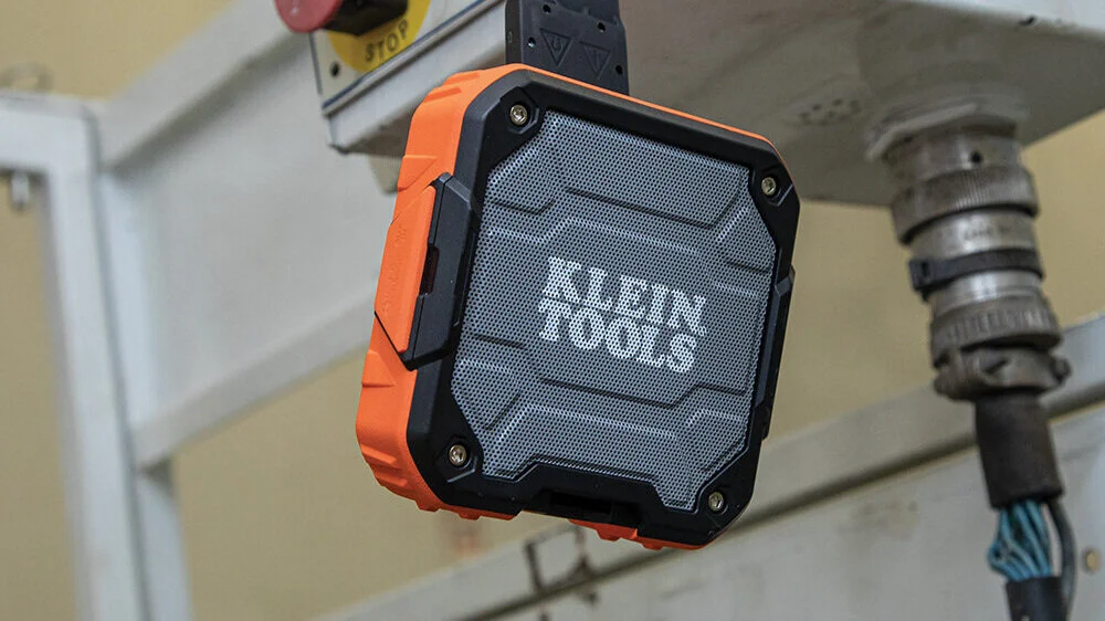 Klein Tools® Introduces Rechargeable Bluetooth® Speaker with Magnetic Strap