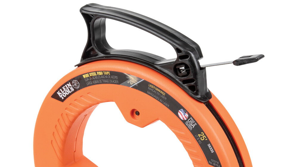 Klein Tools introduces the 25-Foot Wide Steel Fish Tape, a new addition to a fantastic line of fish tapes.