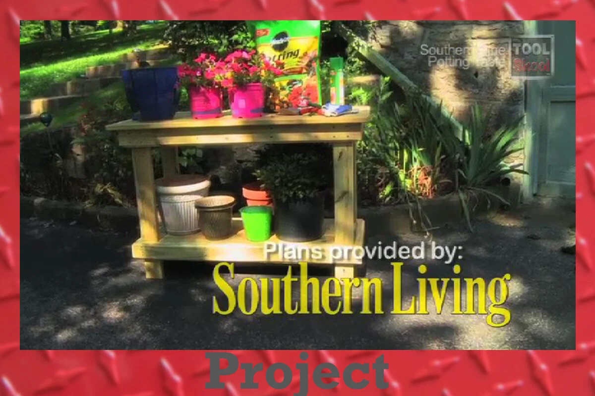 Southern Pine Potting Table Woodworking Shop Project