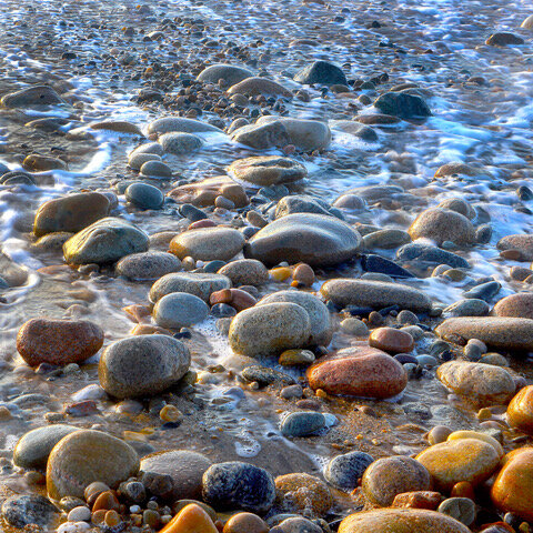 "Beach Pebbles" 36x36