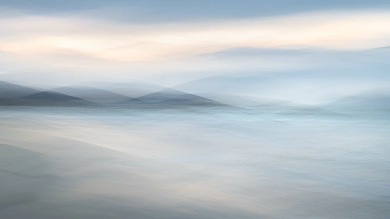 “Rolling Hills” Outer Hebrides, Scotland • 20x35.5” • Dye Sublimation on Aluminum 
