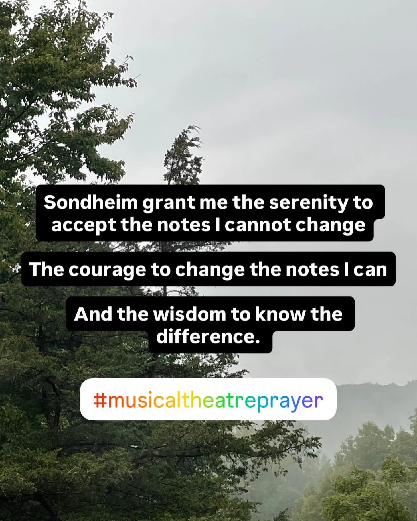 A musical theatre prayer as we head into the weekend&hellip;.