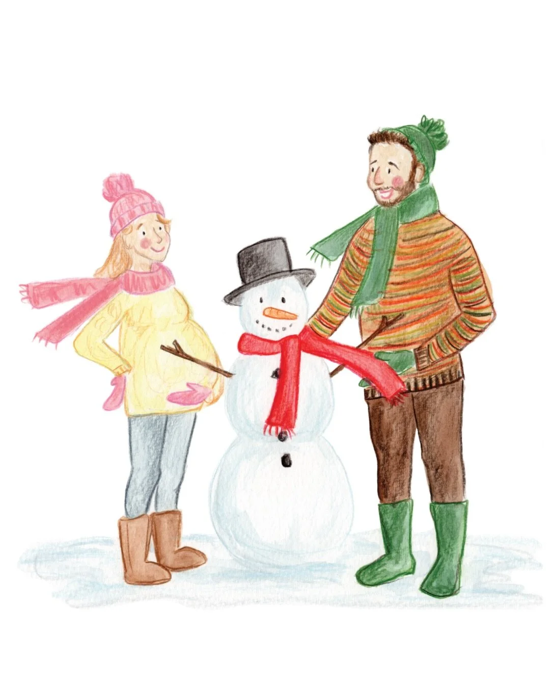 Hello 👋 I&rsquo;ve been very MIA from posting over the last year and have quietly been working on commissions and house renovations instead, for good reason! Here is my family Christmas card design from this year.  I had a little bundle of joy onboa