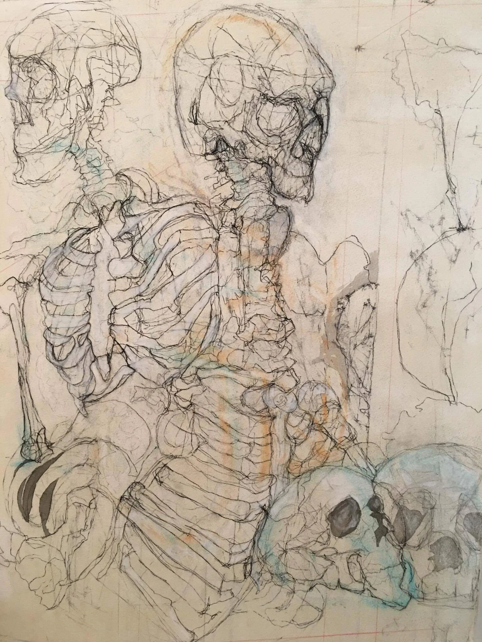 2 Skeletons / Skulls, 2016.